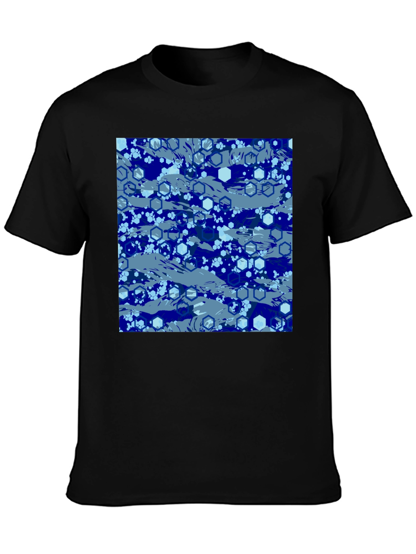 Blue Hexagon Camo T-Shirt