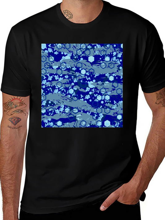 Blue Hexagon Camo T-Shirt