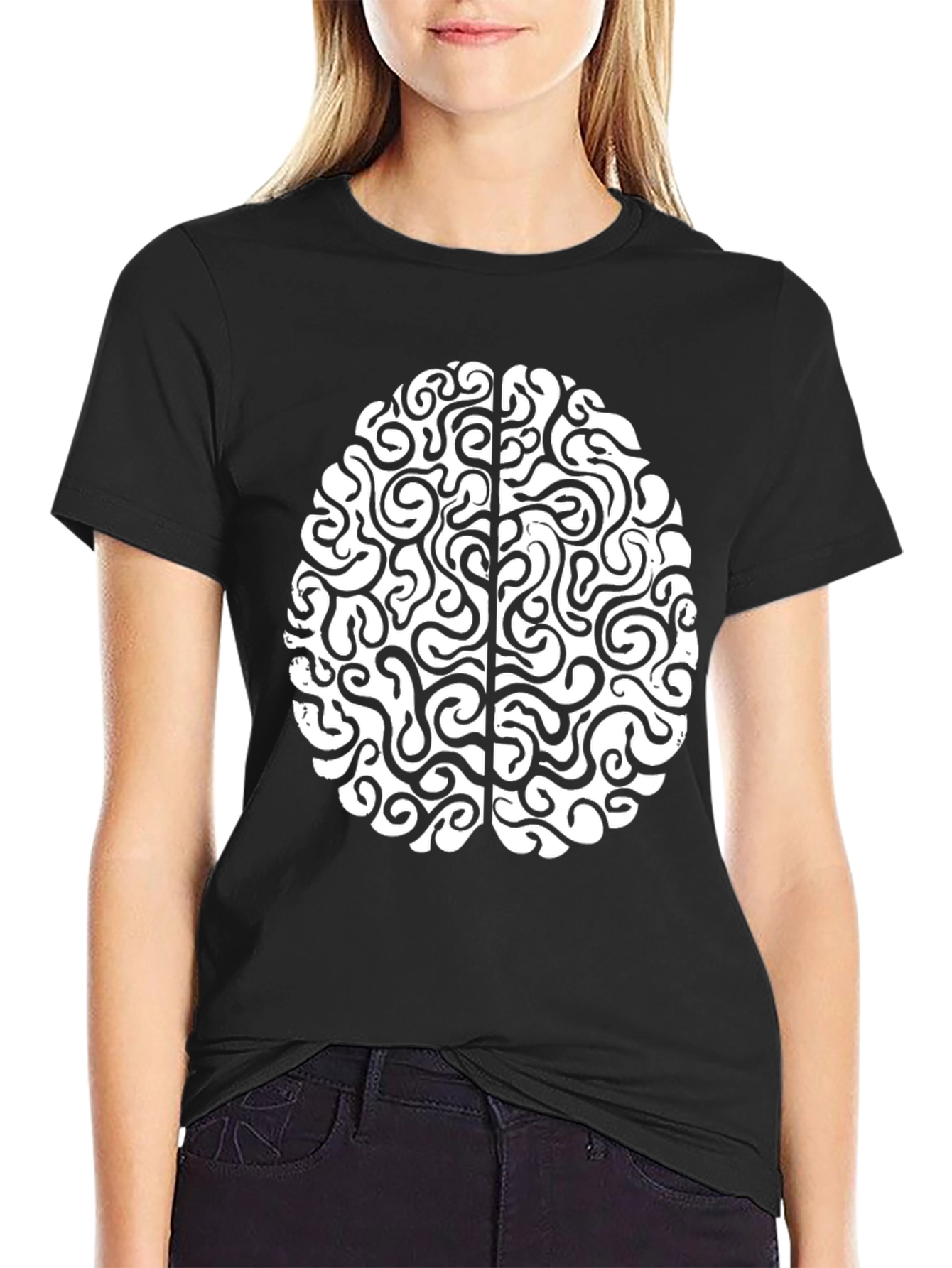 Brain Graphic Tee - Clever Design Soft Cotton