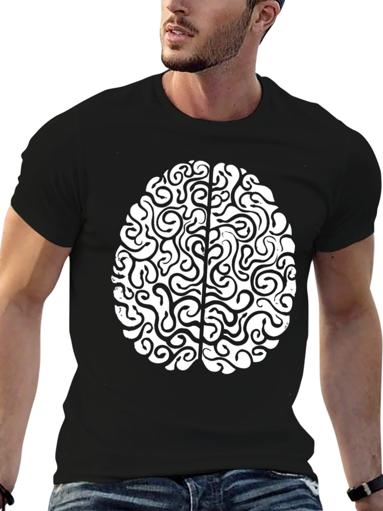 Brain Graphic Tee - Clever Design Soft Cotton