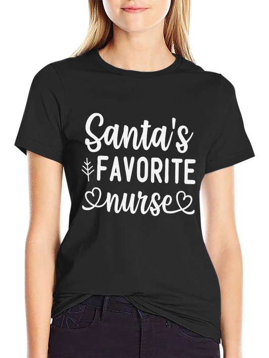 Santas Favorite Nurse T-Shirt