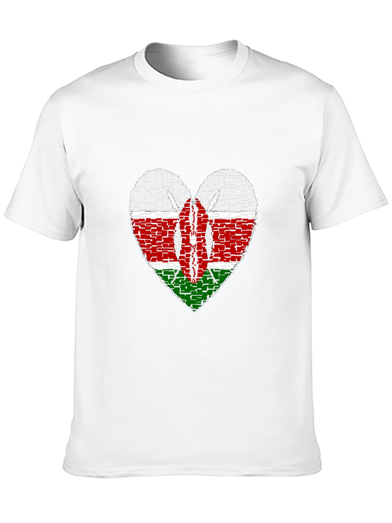 Kenya Heart Flag T-Shirt - Show Your Pride!