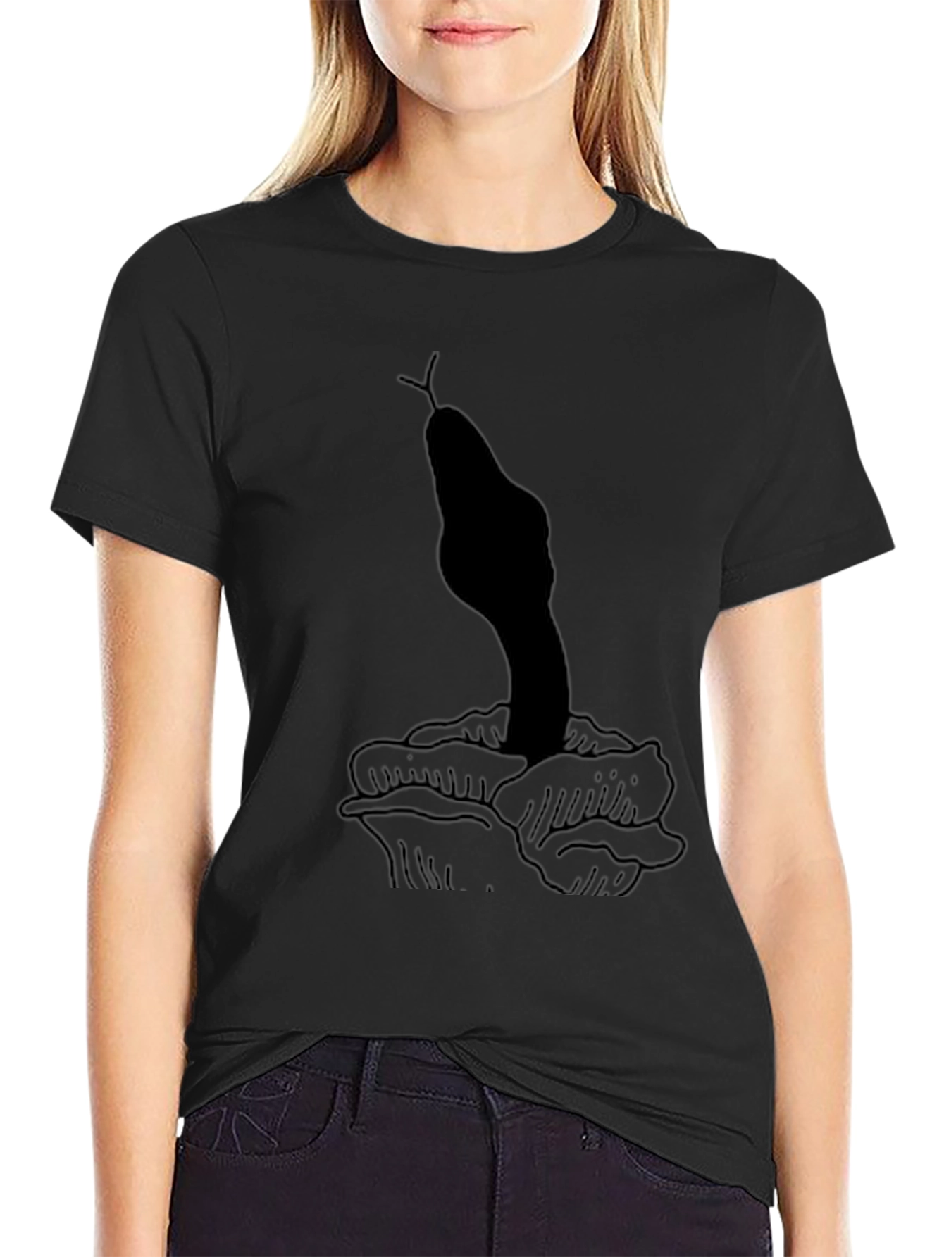 Snake & Rose Graphic T-Shirt - Classic Black