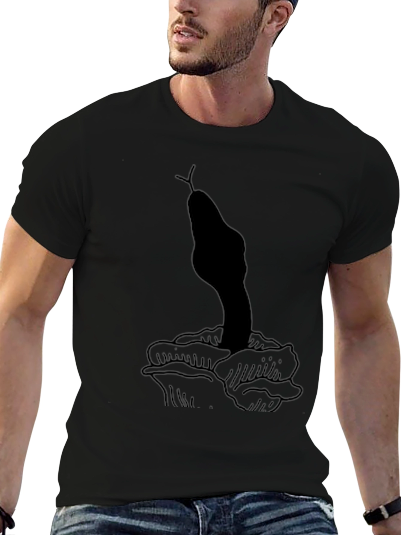 Snake & Rose Graphic T-Shirt - Classic Black