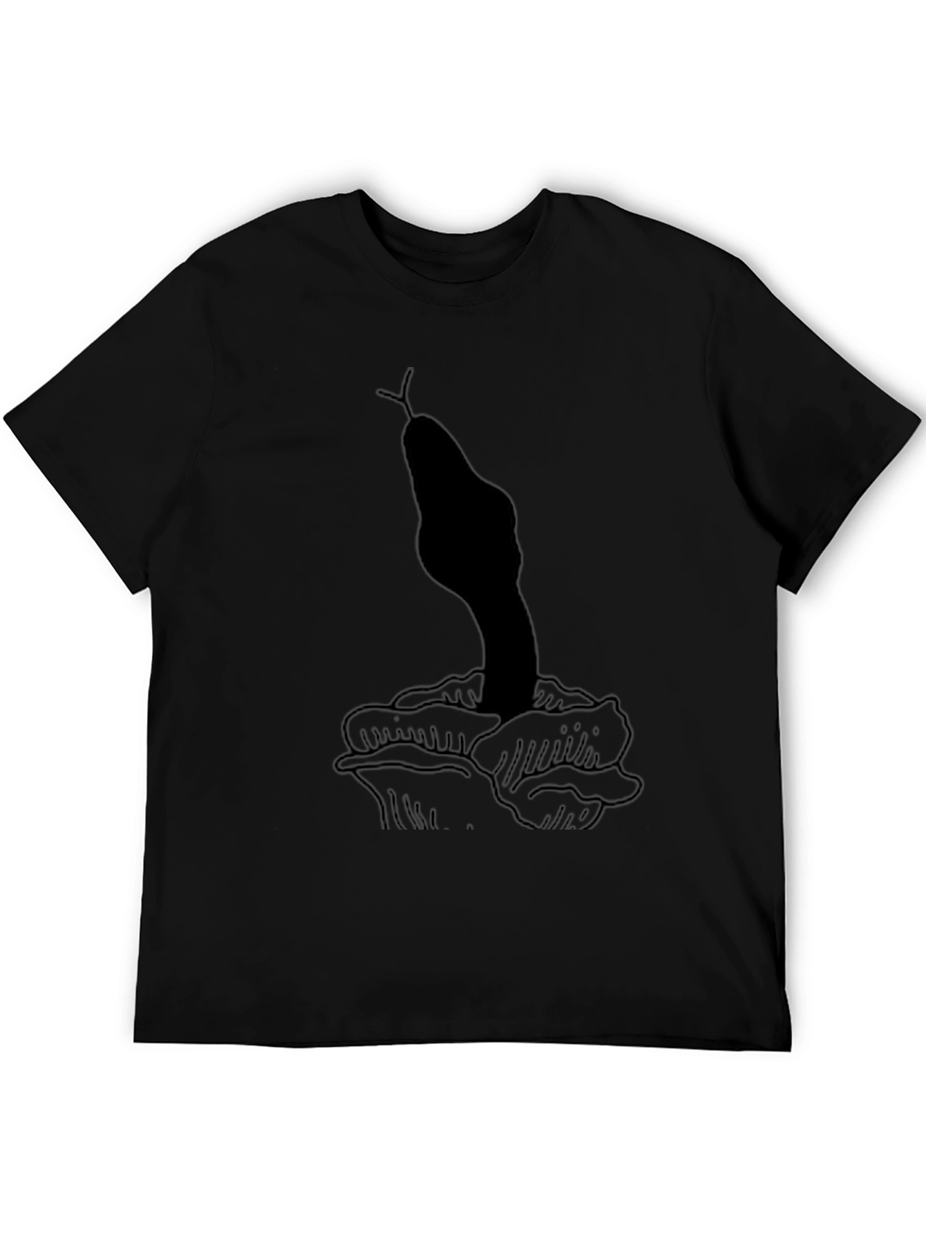 Snake & Rose Graphic T-Shirt - Classic Black