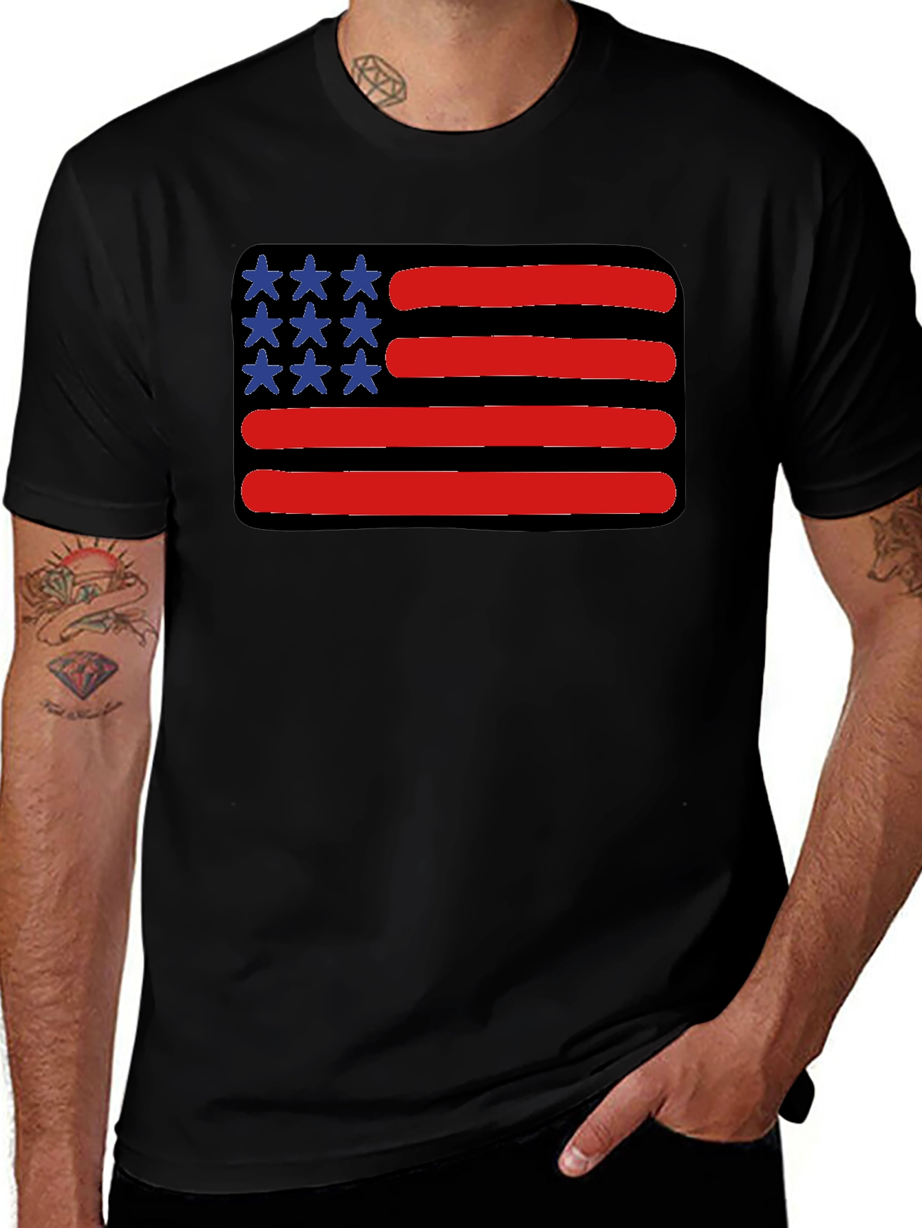 American Flag Graphic T-Shirt - Patriotic Style