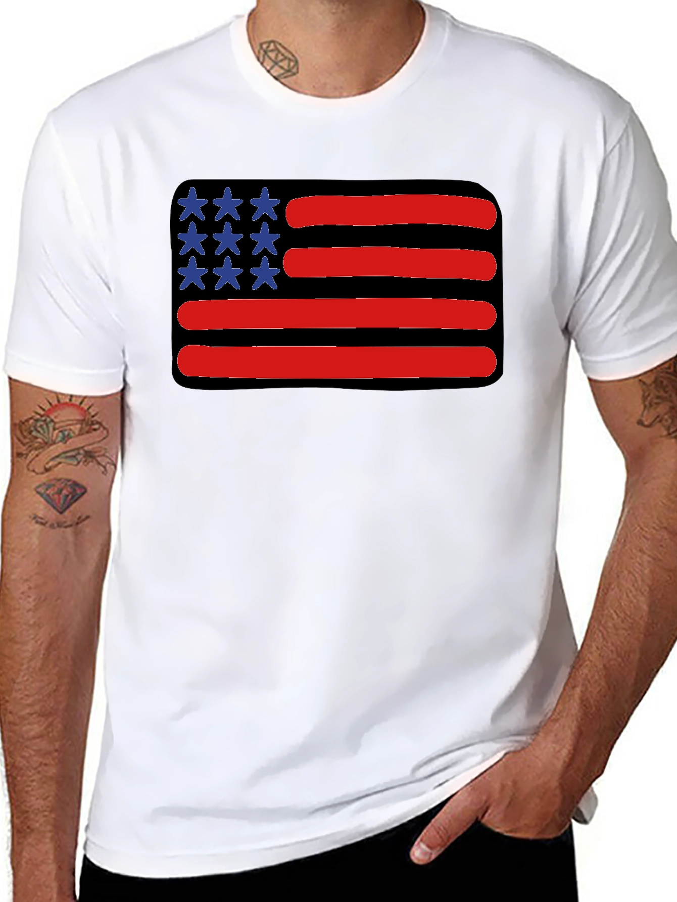 American Flag Graphic T-Shirt - Patriotic Style