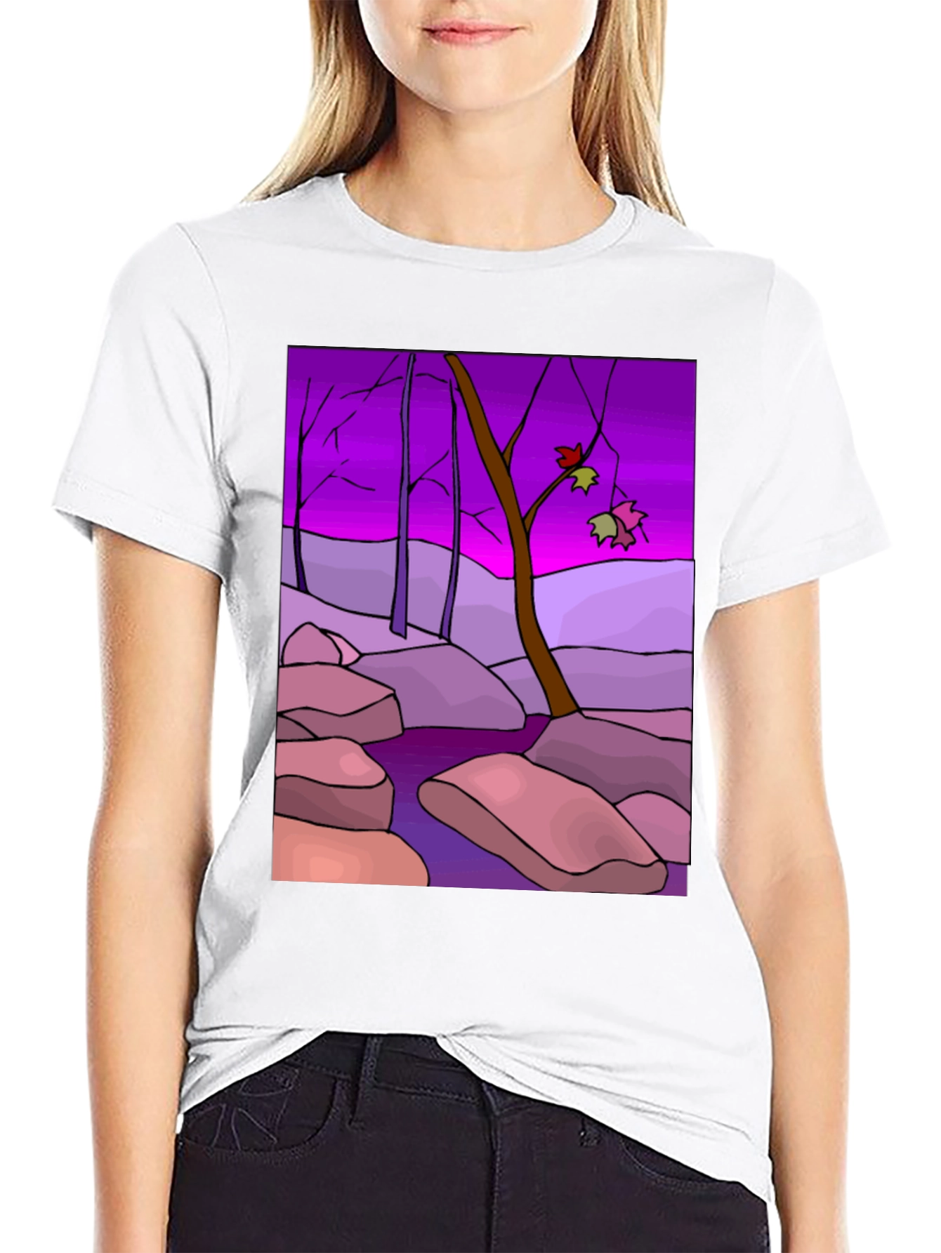 Abstract Forest T-Shirt - Unique Graphic Tee