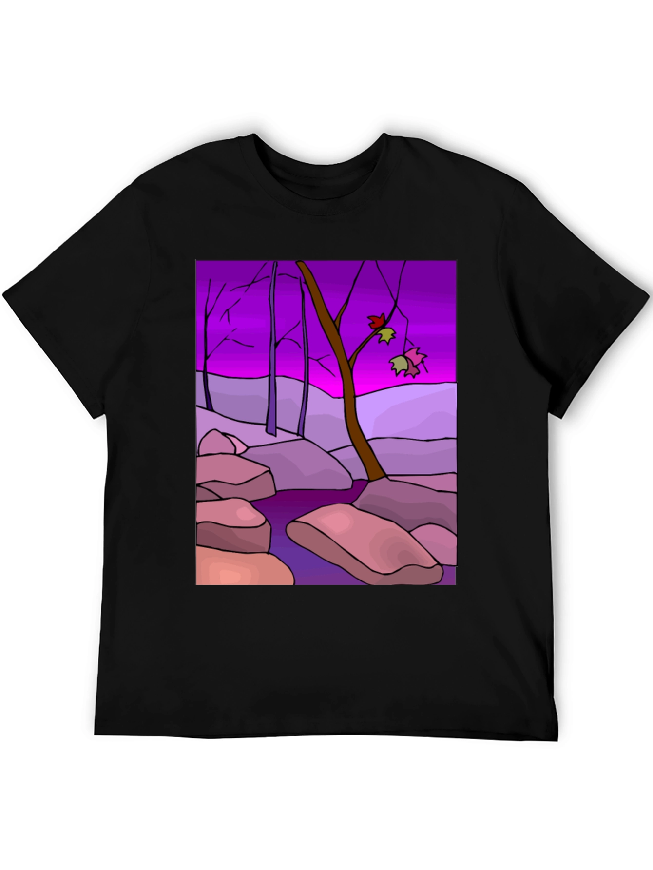 Abstract Forest T-Shirt - Unique Graphic Tee