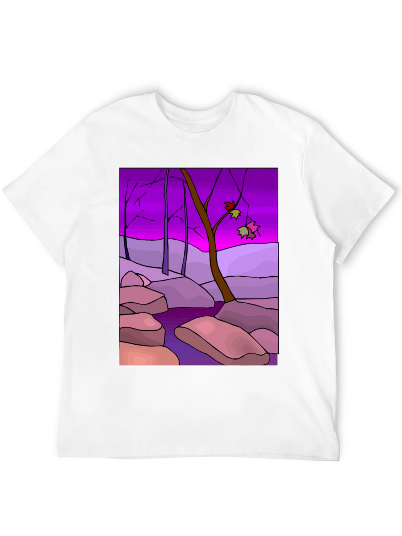 Abstract Forest T-Shirt - Unique Graphic Tee