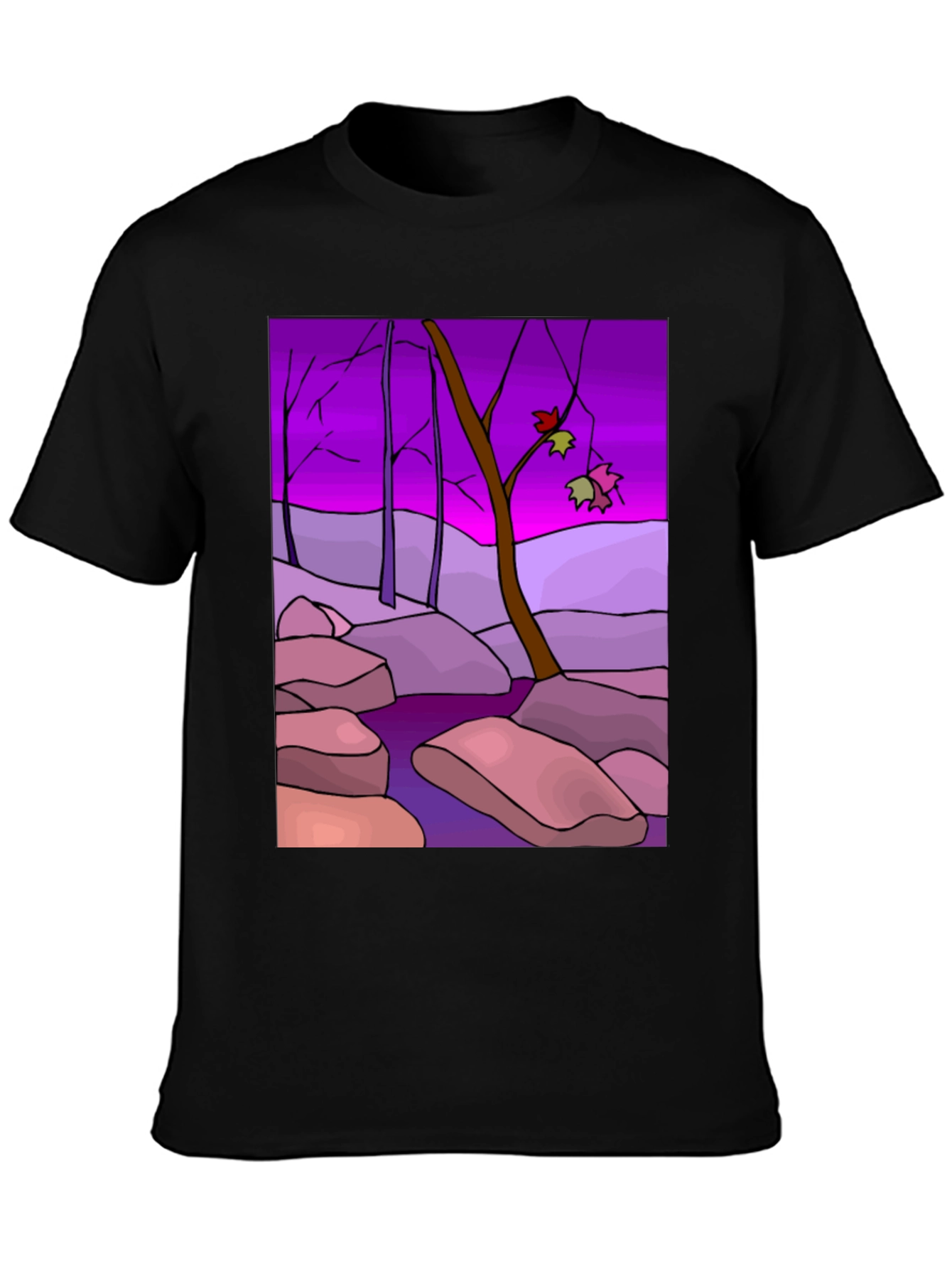 Abstract Forest T-Shirt - Unique Graphic Tee