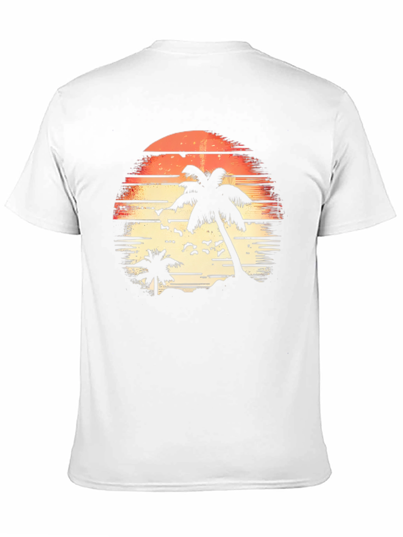 Tropical Sunset Palm Tree Graphic Tee