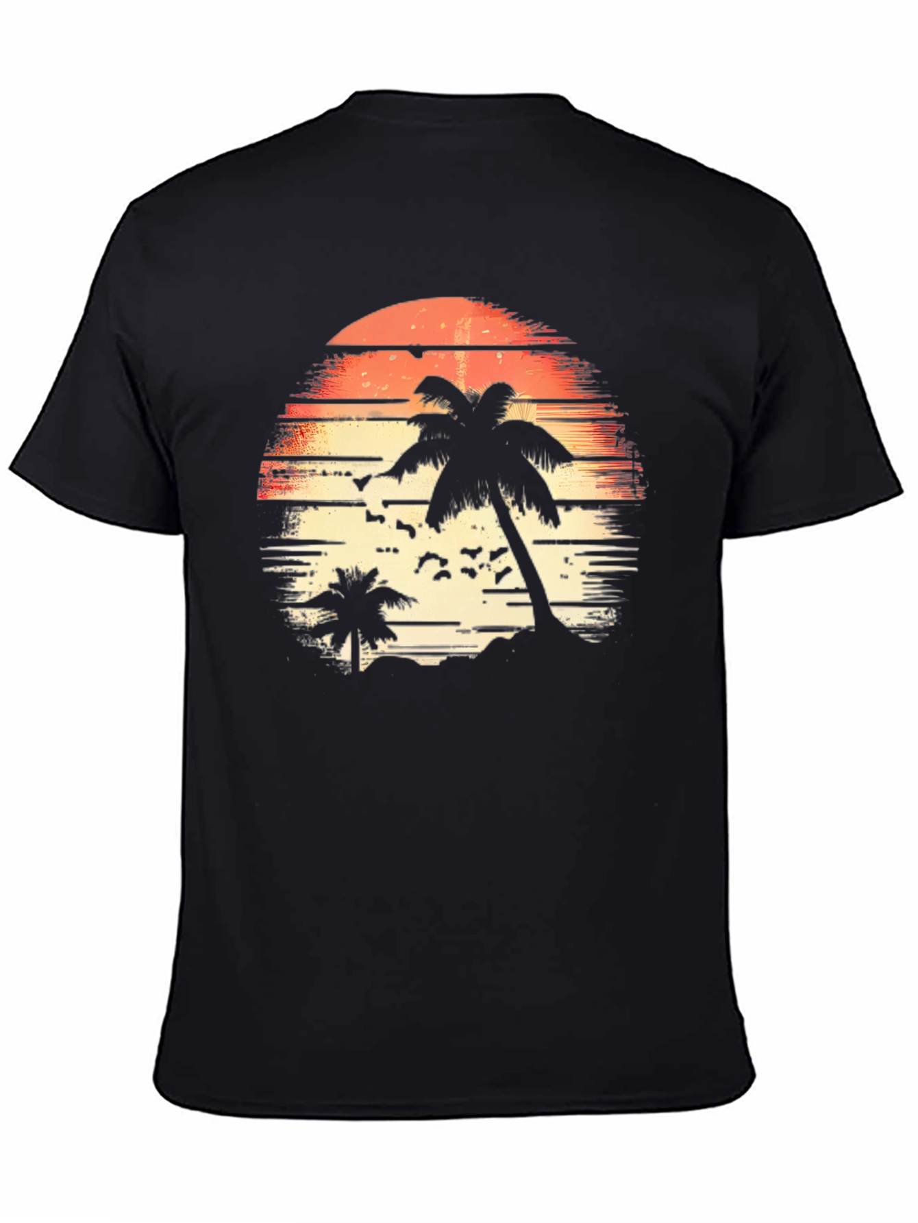 Tropical Sunset Palm Tree Graphic Tee