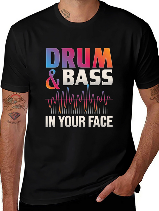Drum & Bass Graphic Tee - Music Lovers T-Shirt