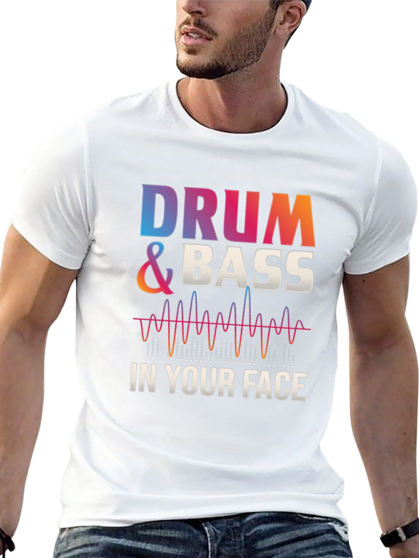Drum & Bass Graphic Tee - Music Lovers T-Shirt