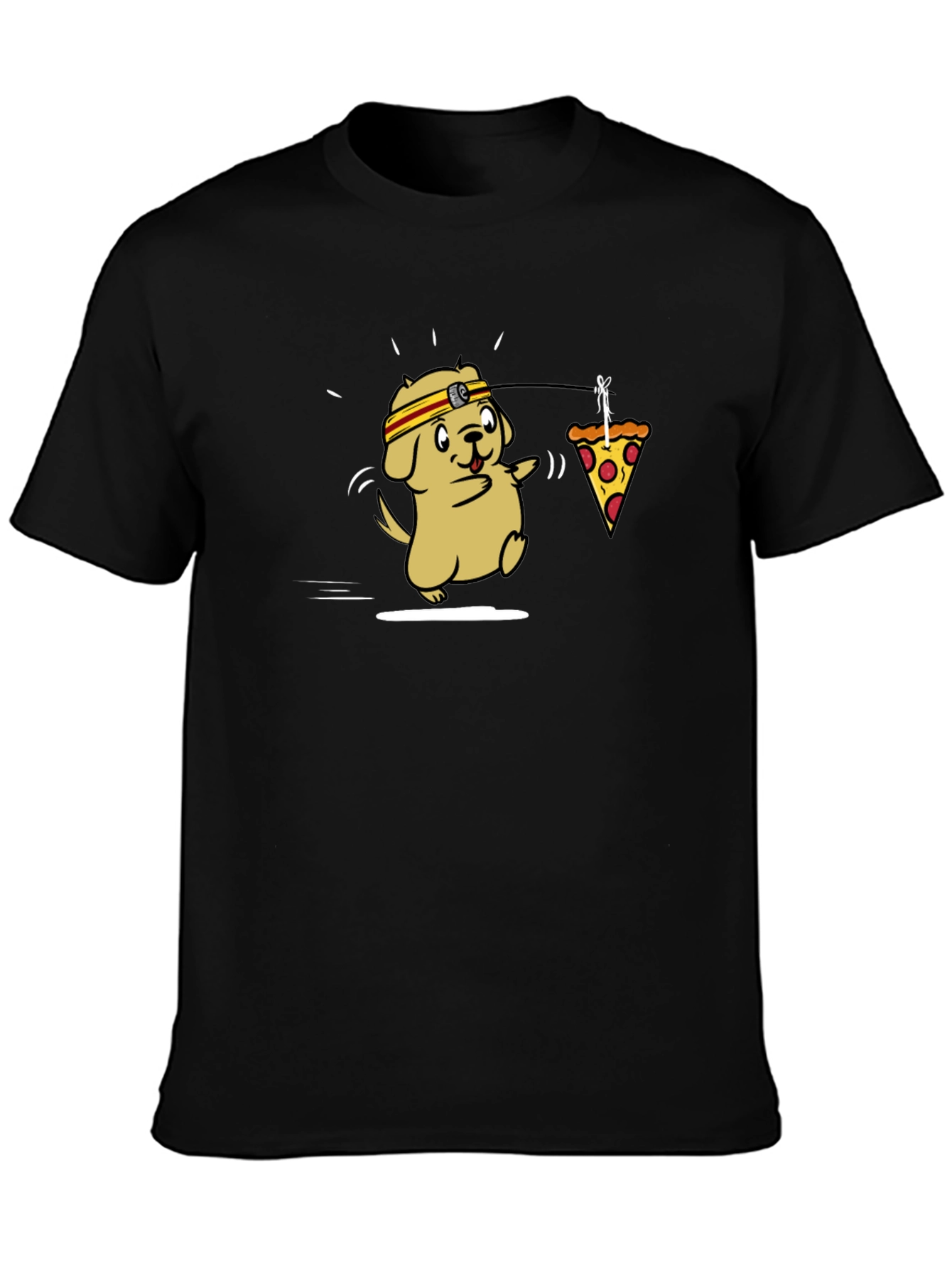 Dog Chasing Pizza T-Shirt