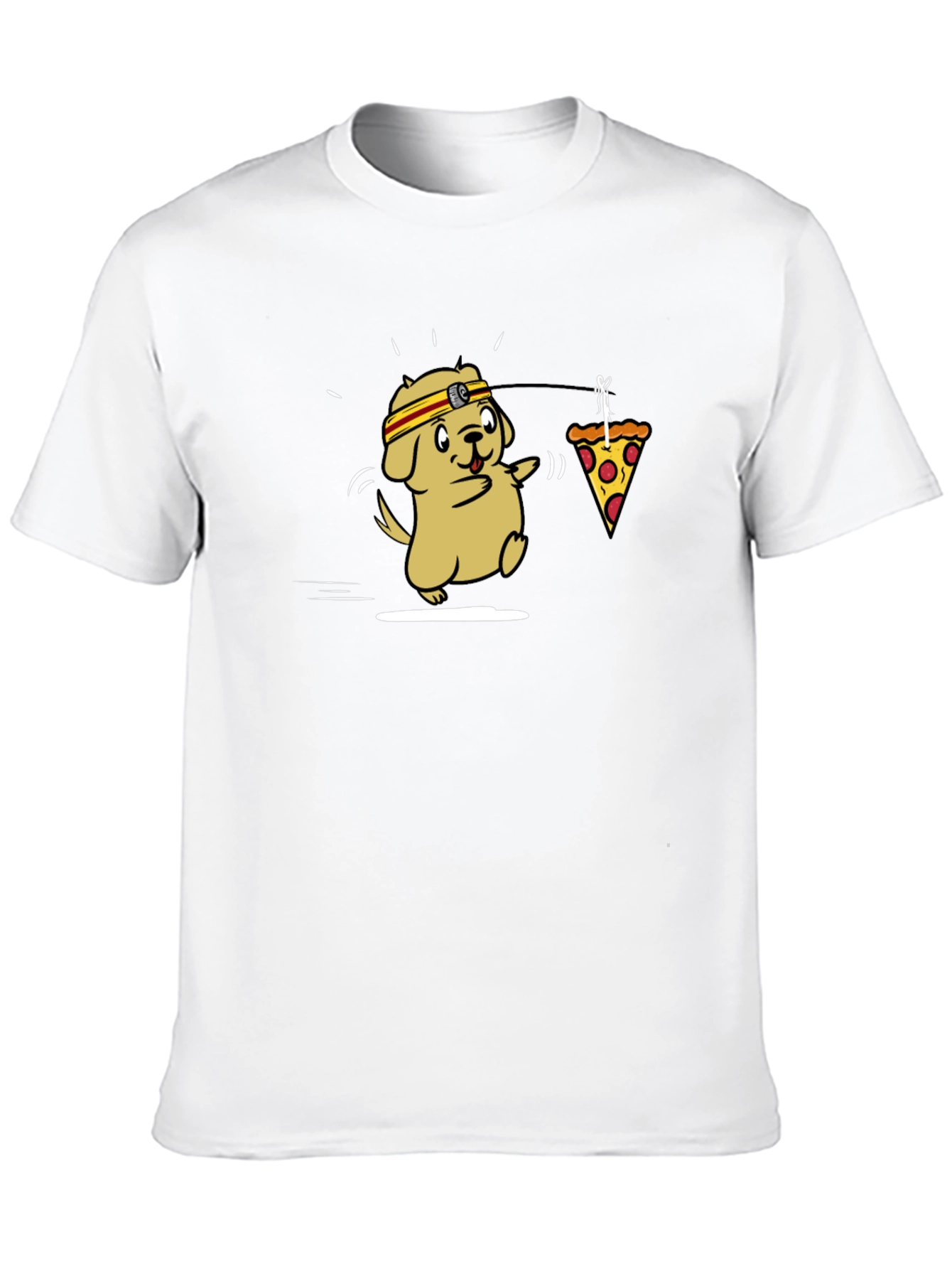 Dog Chasing Pizza T-Shirt