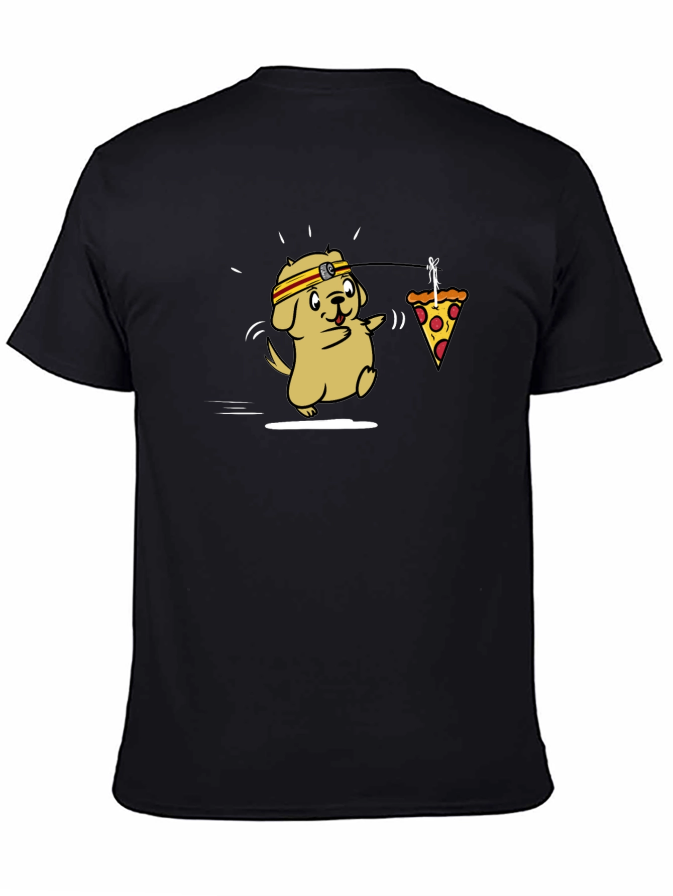 Dog Chasing Pizza T-Shirt