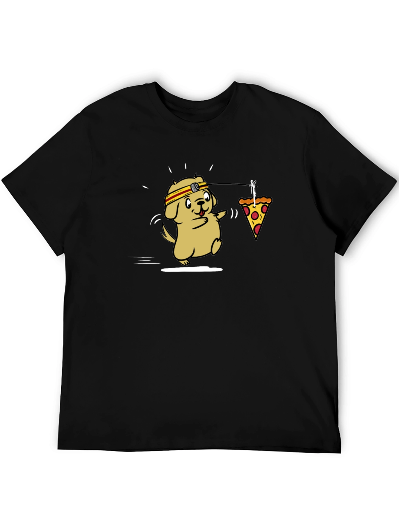Dog Chasing Pizza T-Shirt
