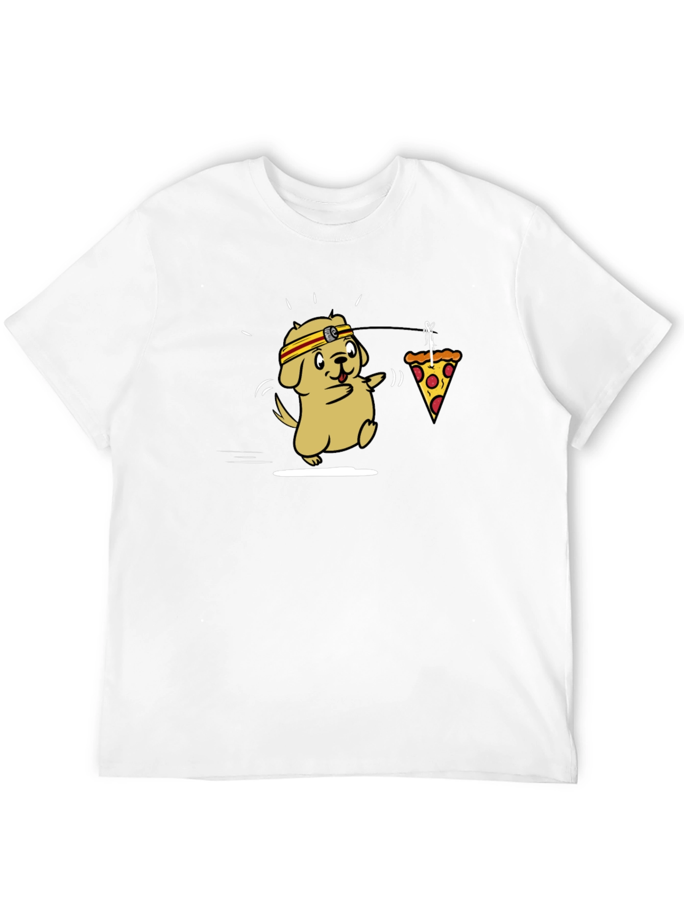 Dog Chasing Pizza T-Shirt