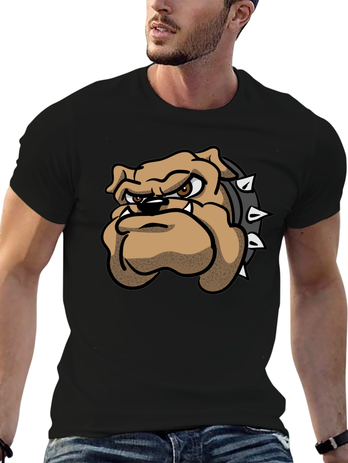Bulldog Graphic Black T-Shirt