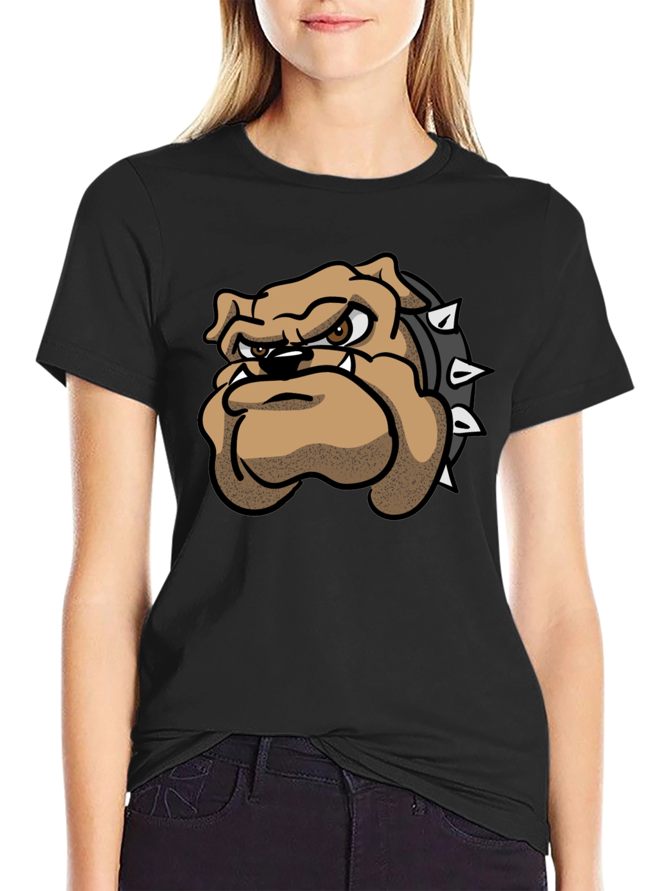 Bulldog Graphic Black T-Shirt