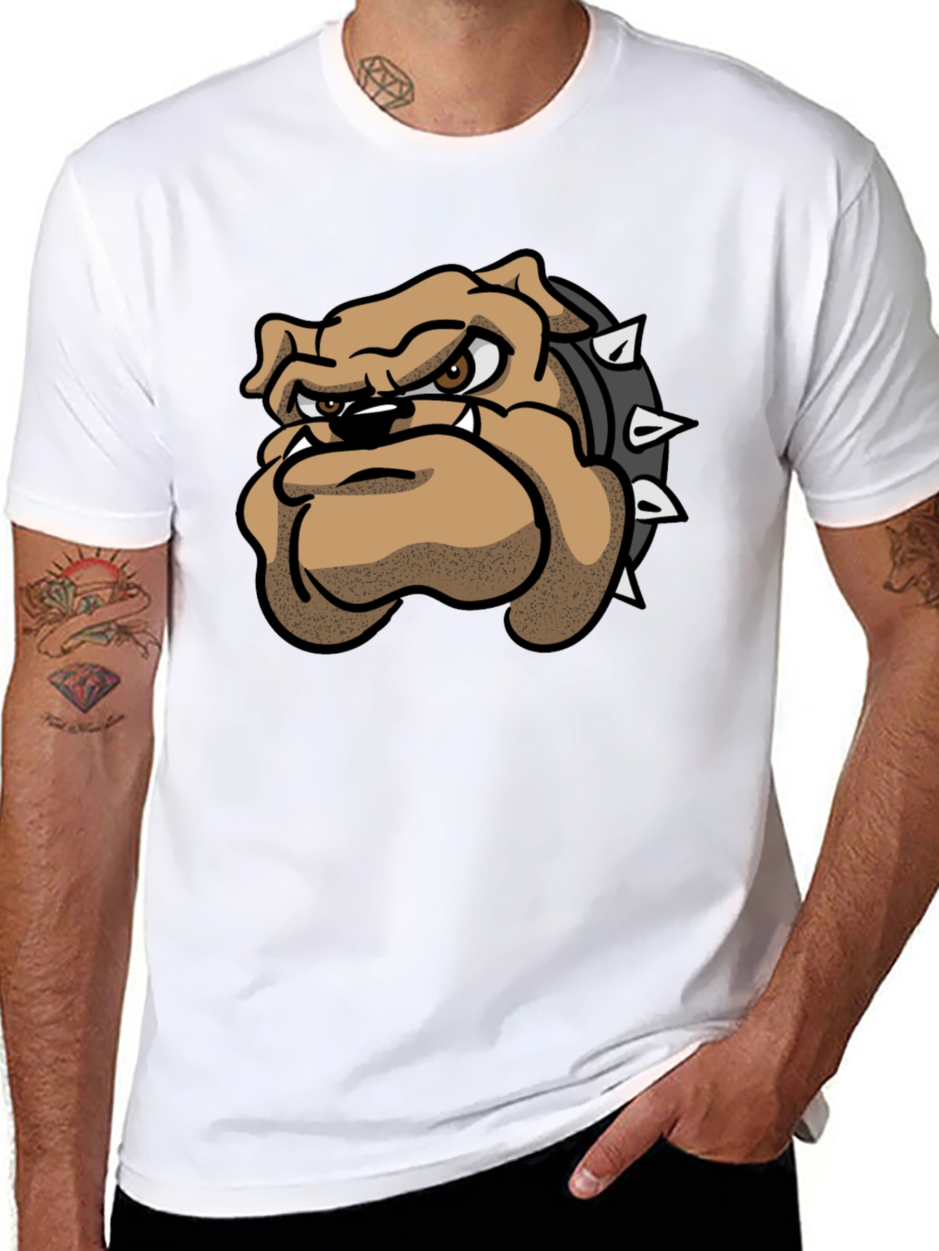 Bulldog Graphic Black T-Shirt
