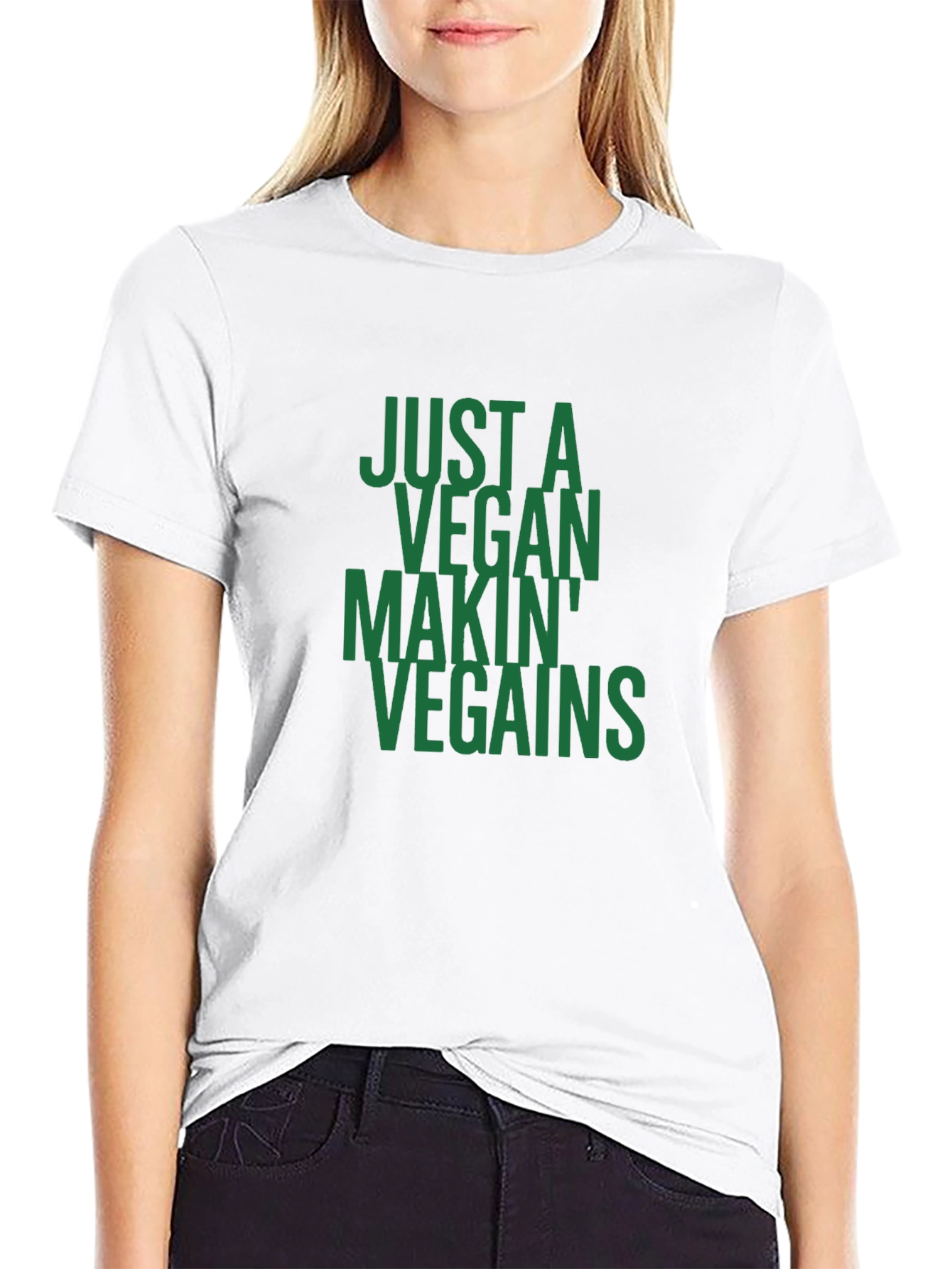 Vegan Gains T-Shirt - Just a Vegan Makin Vegains