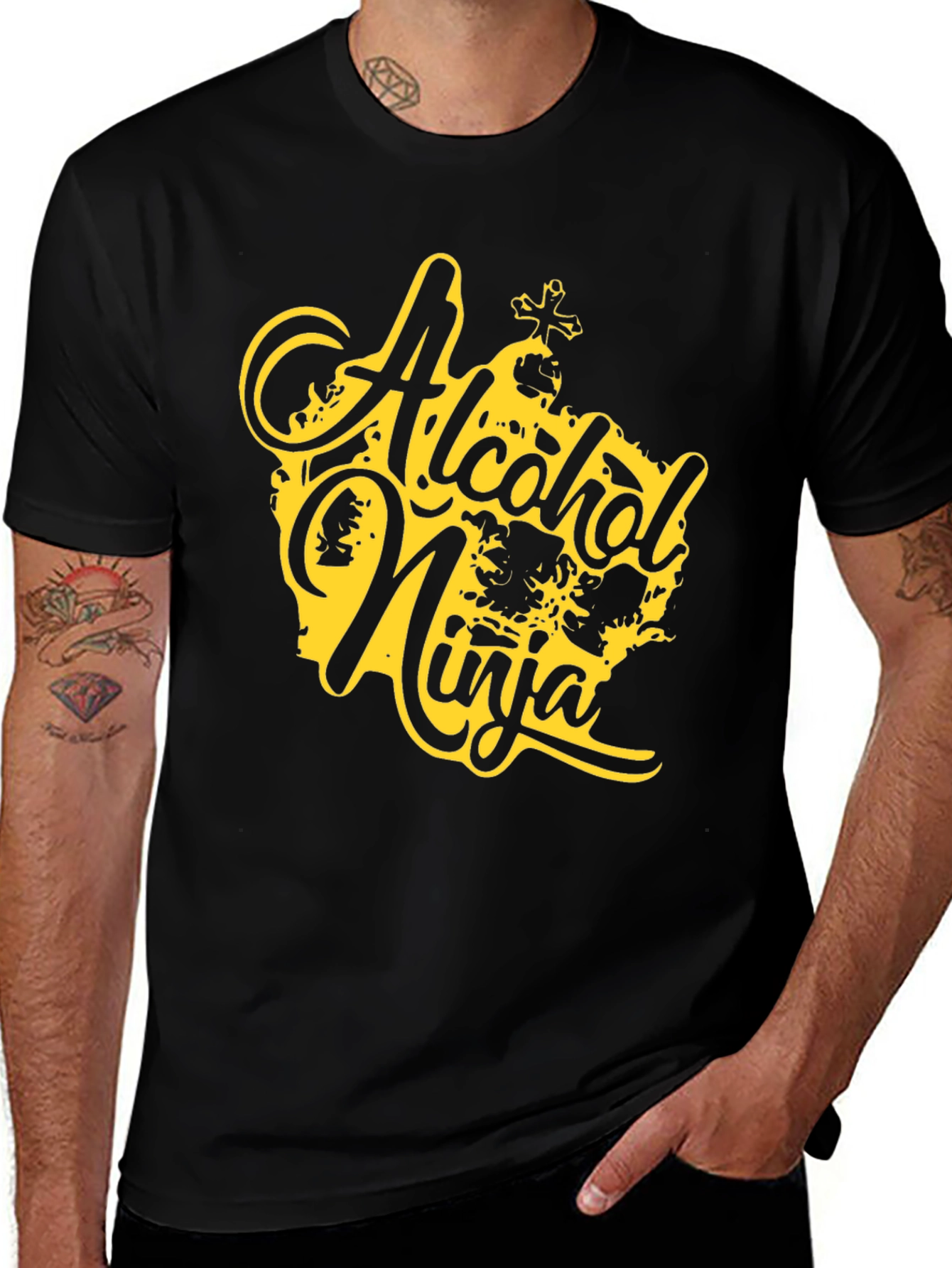 Alcohol Ninja Black Graphic Tee