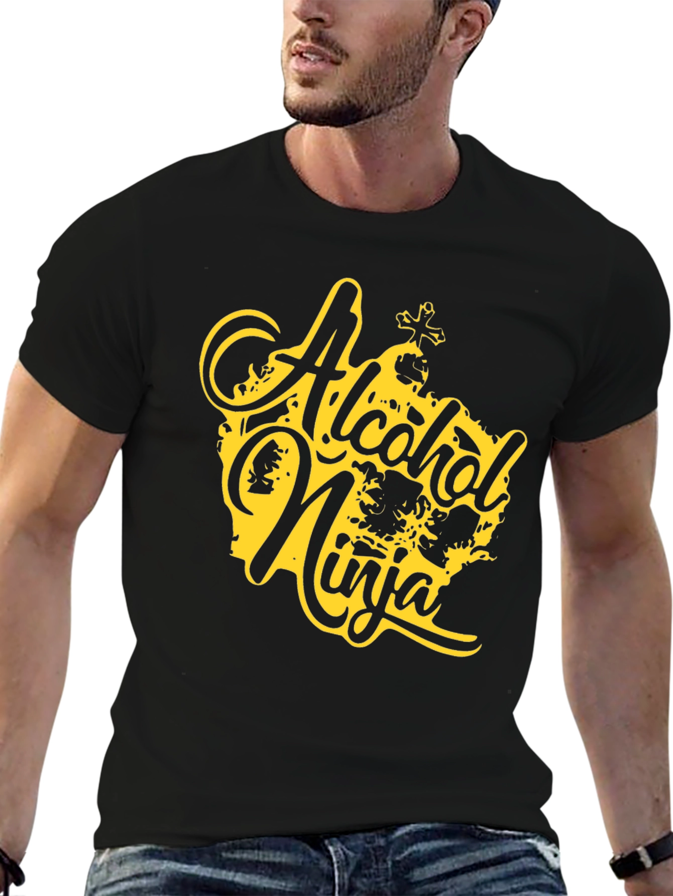 Alcohol Ninja Black Graphic Tee