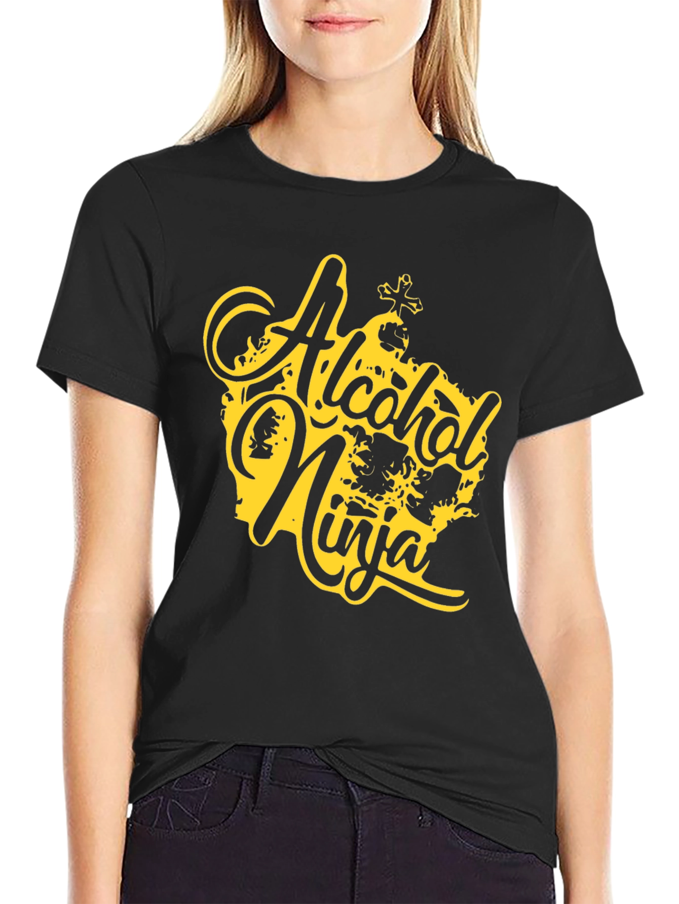 Alcohol Ninja Black Graphic Tee