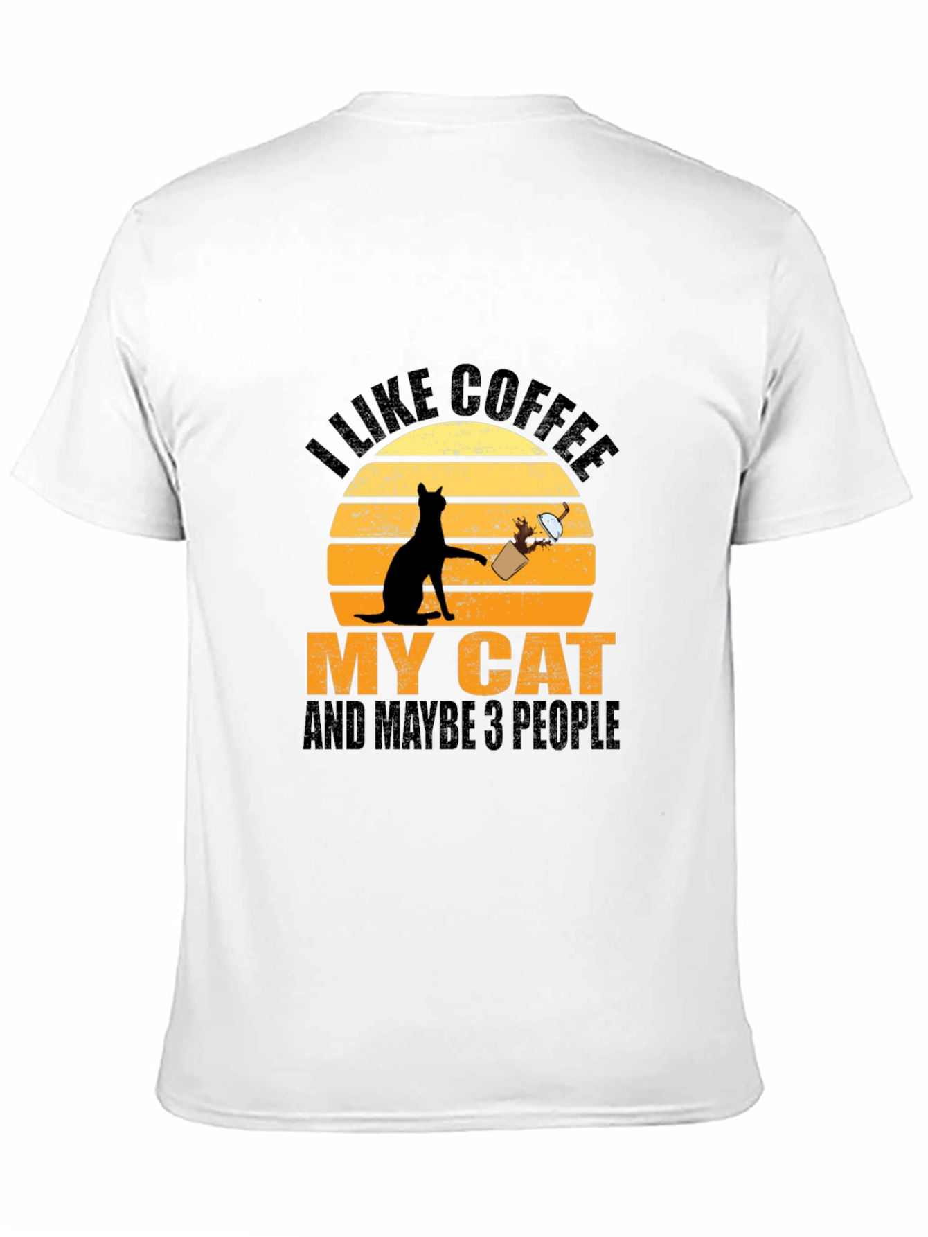 Coffee Cat and People T-Shirt