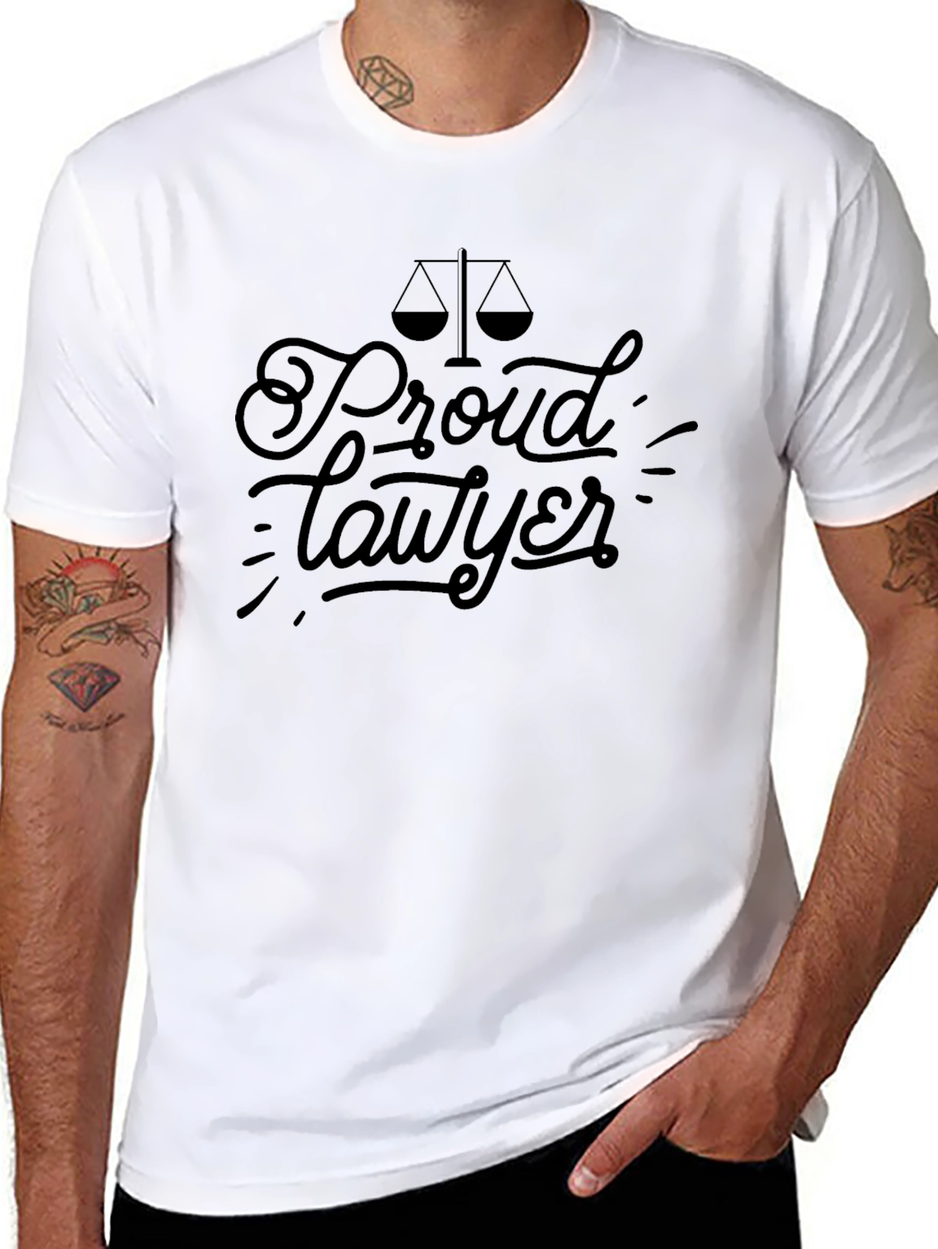 Proud Lawyer Graphic Tee - Black