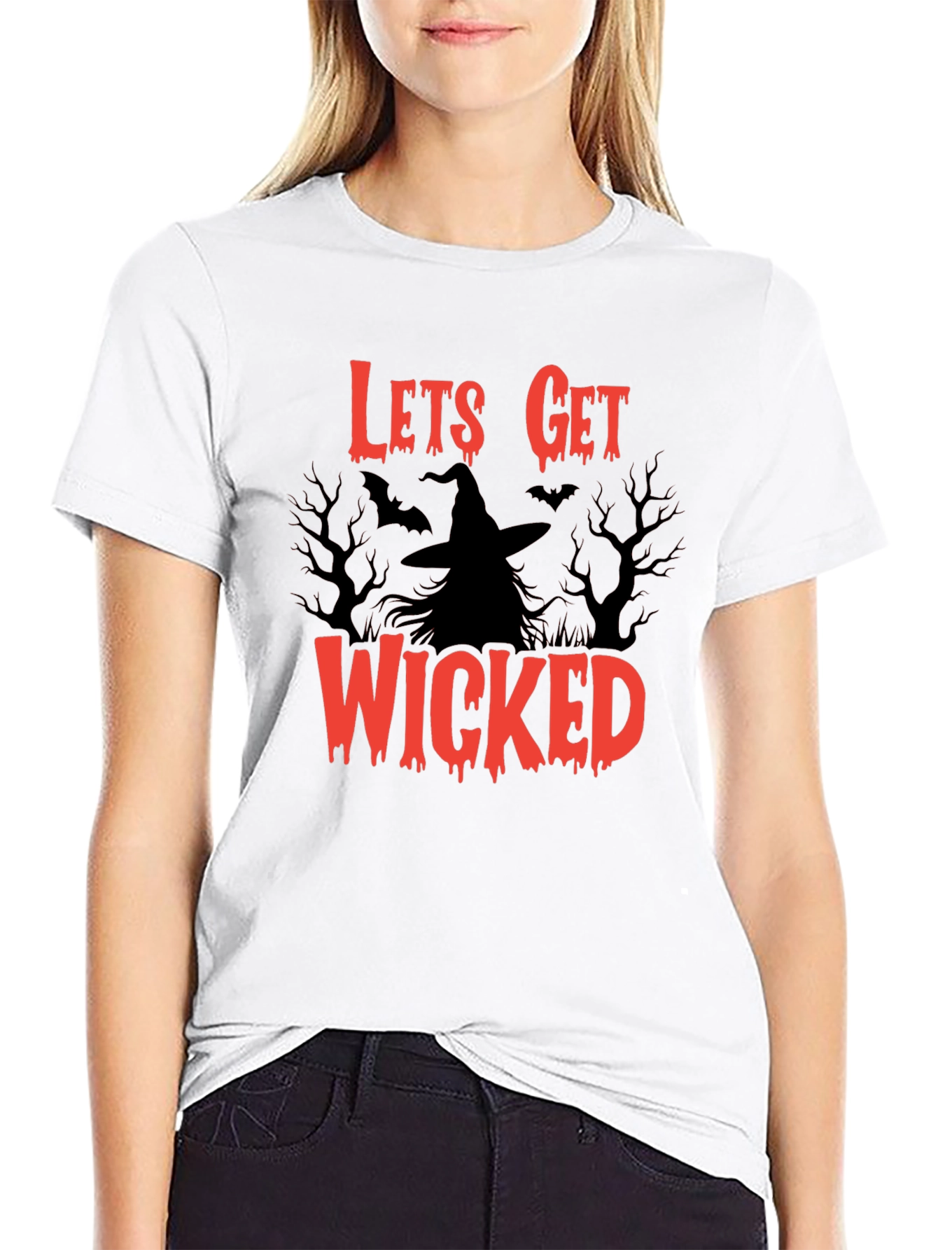 Lets Get Wicked T-Shirt - Halloween Witch Tee