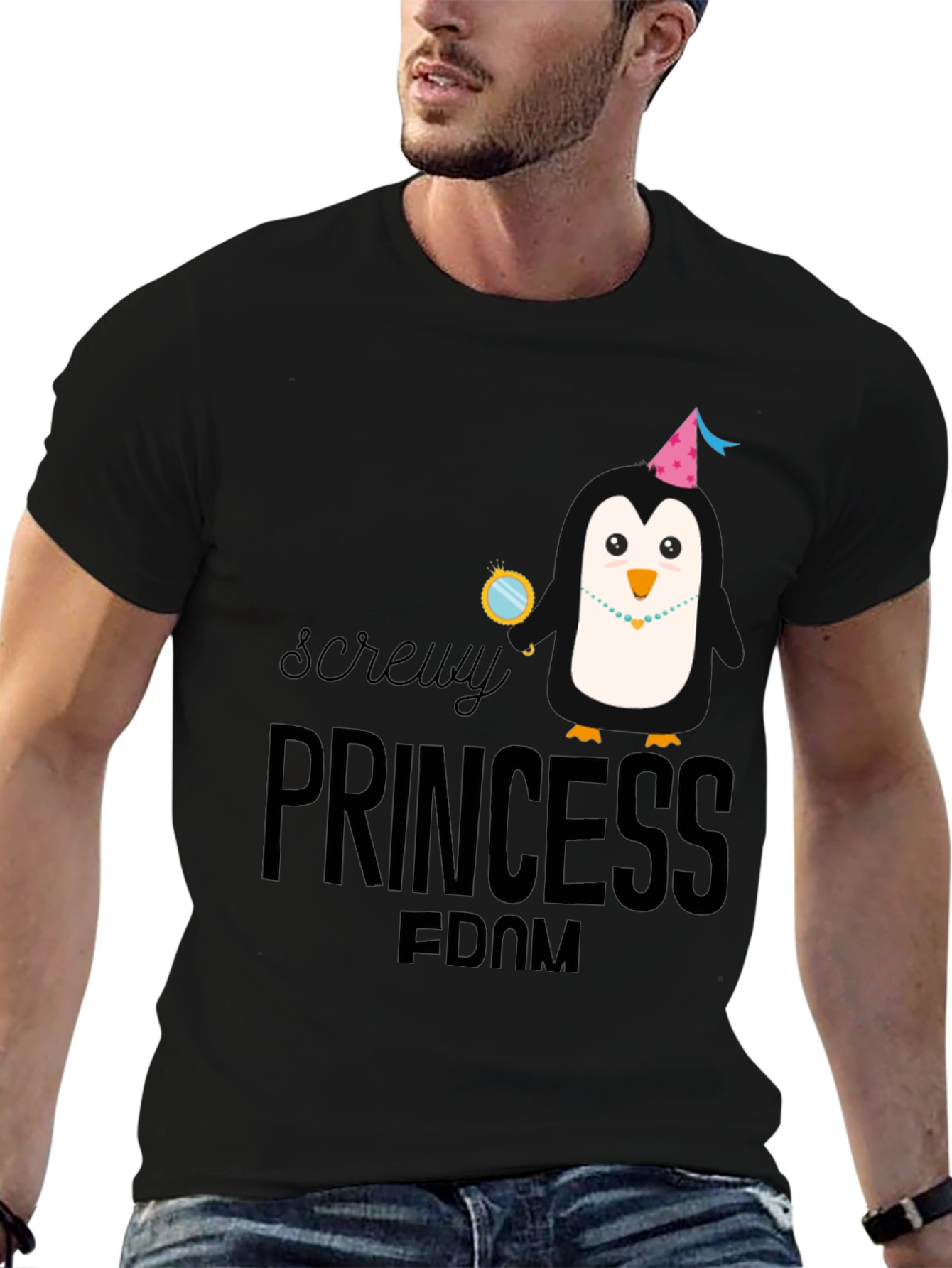 Screw Princessdom Penguin T-Shirt