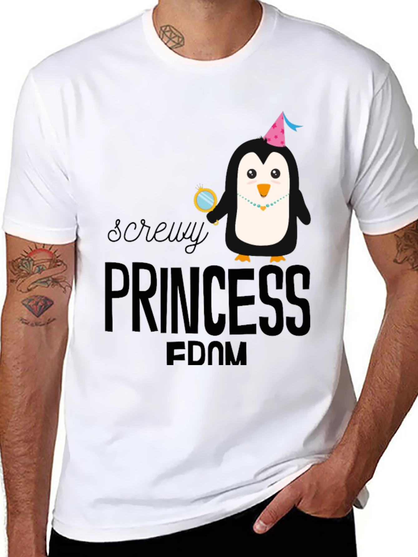 Screw Princessdom Penguin T-Shirt