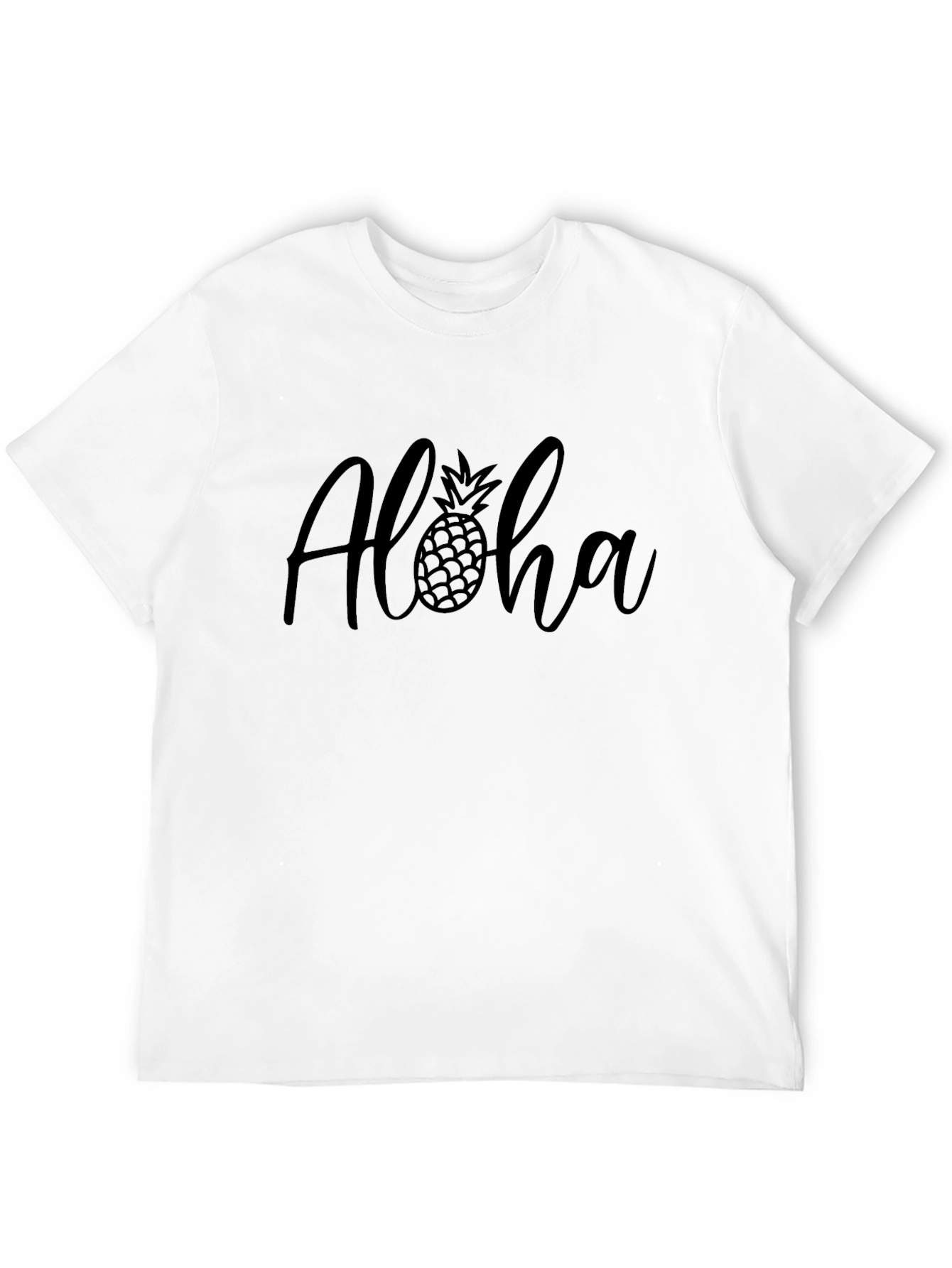 Aloha Pineapple Graphic T-Shirt - Black