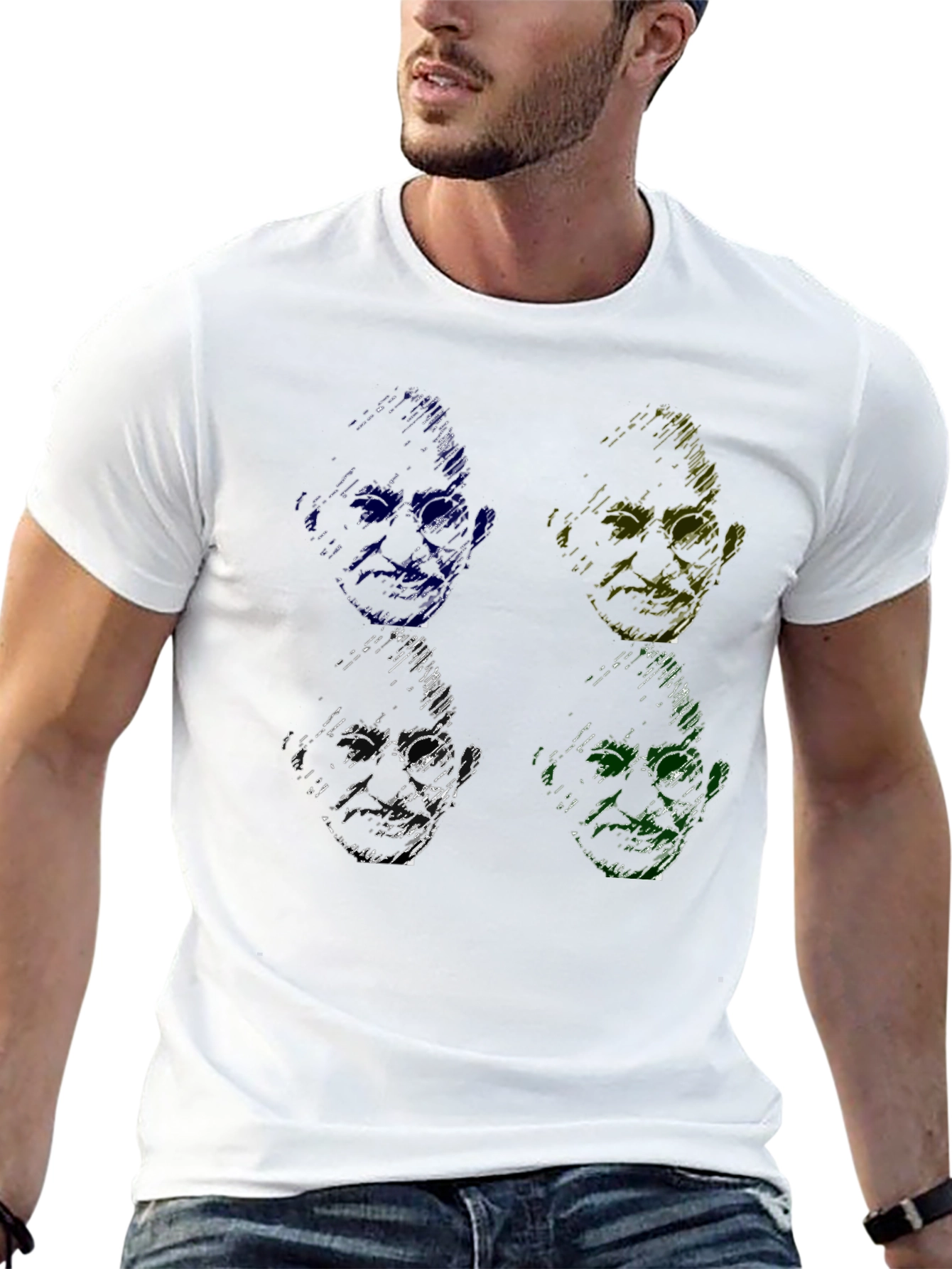 Pop Art Gandhi T-Shirt - Scribble Style Design