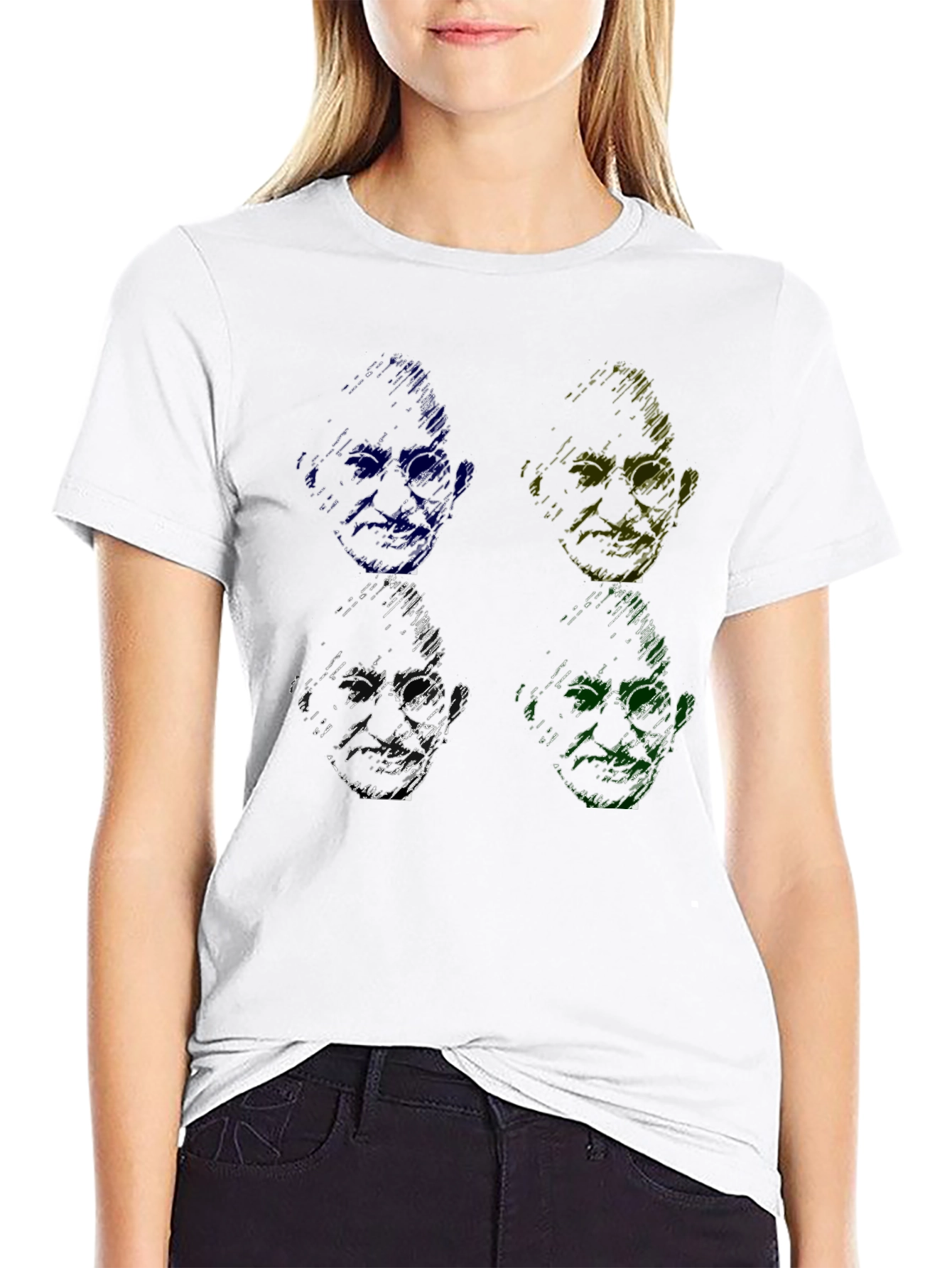Pop Art Gandhi T-Shirt - Scribble Style Design