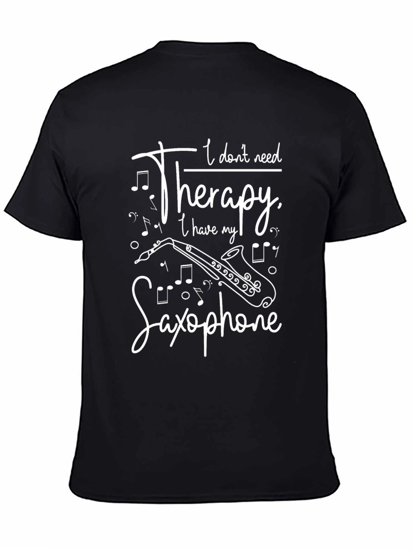 Saxophone Therapy Black T-Shirt