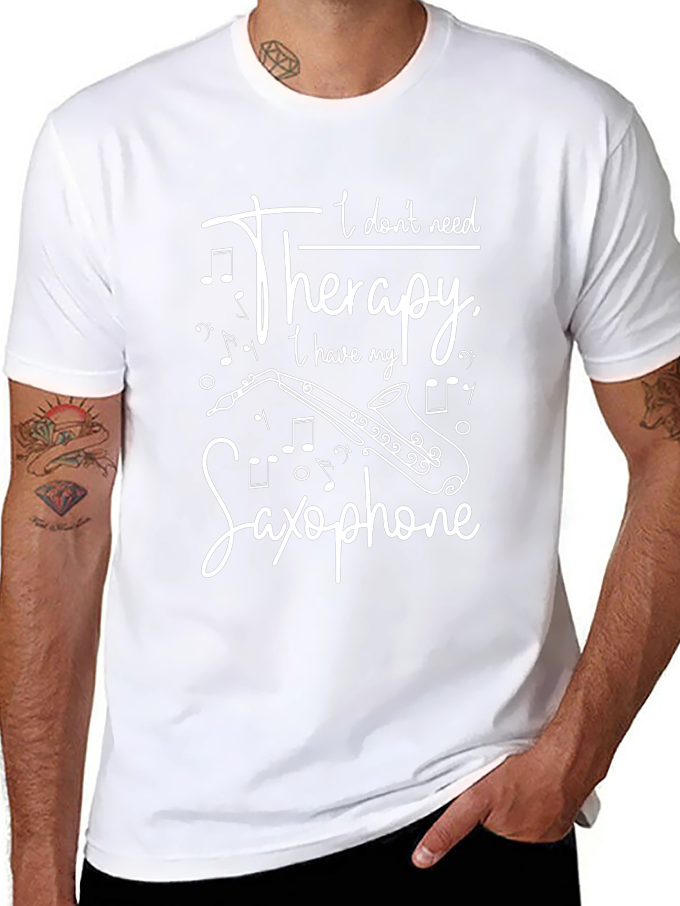 Saxophone Therapy Black T-Shirt