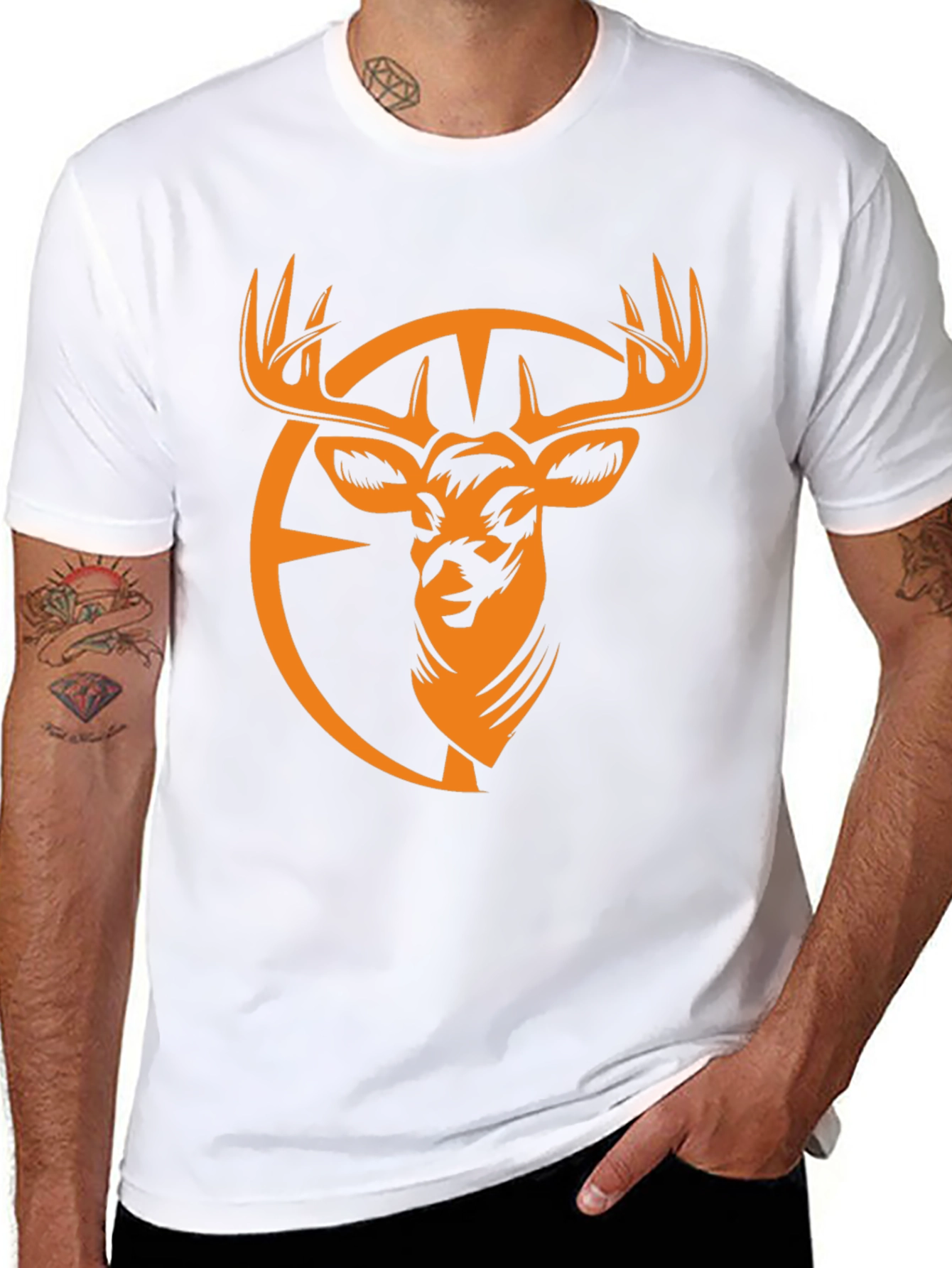 Black Deer Graphic T-Shirt