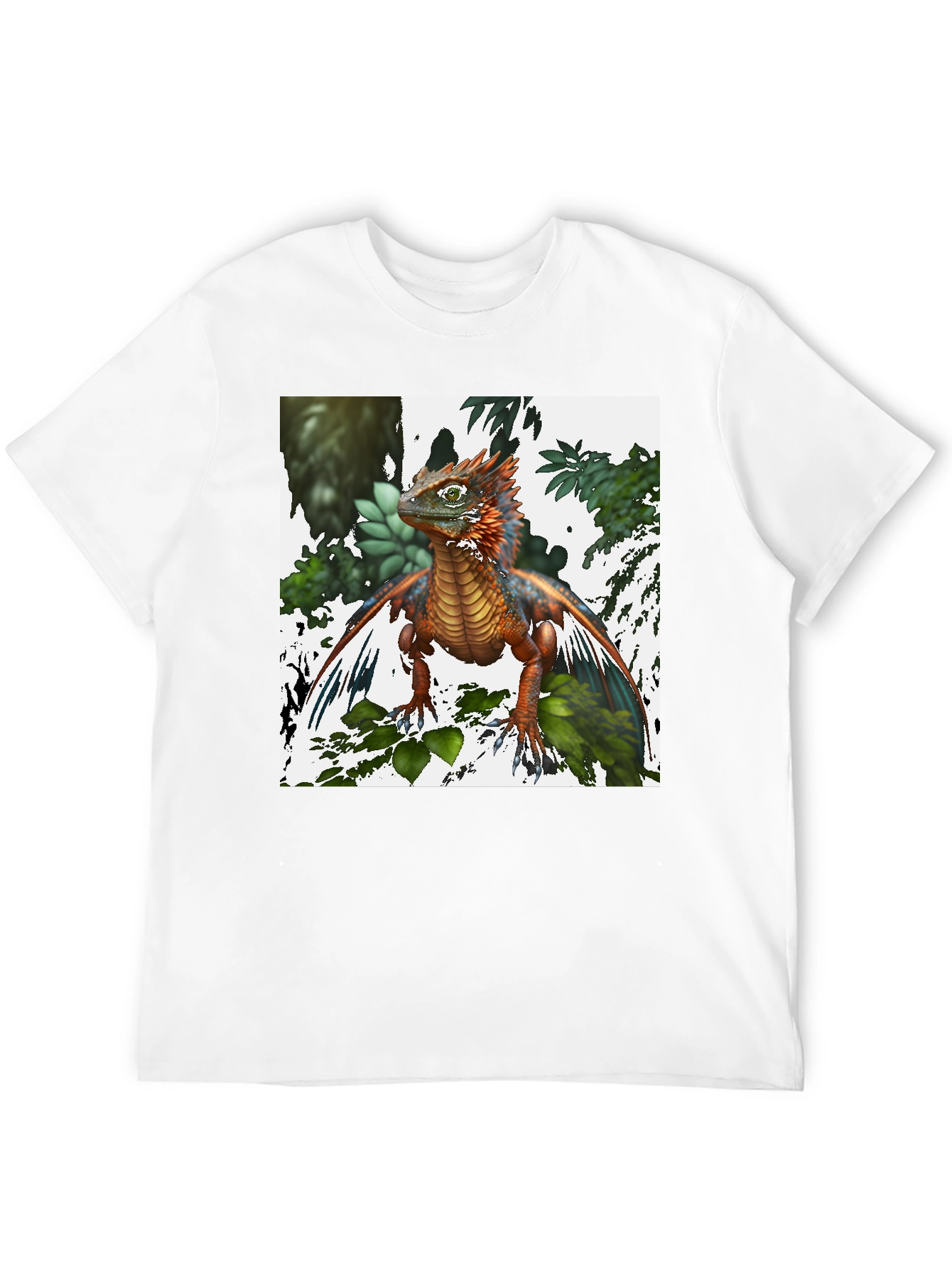 Fantasy Dragon Graphic Tee - Mens Black T-Shirt