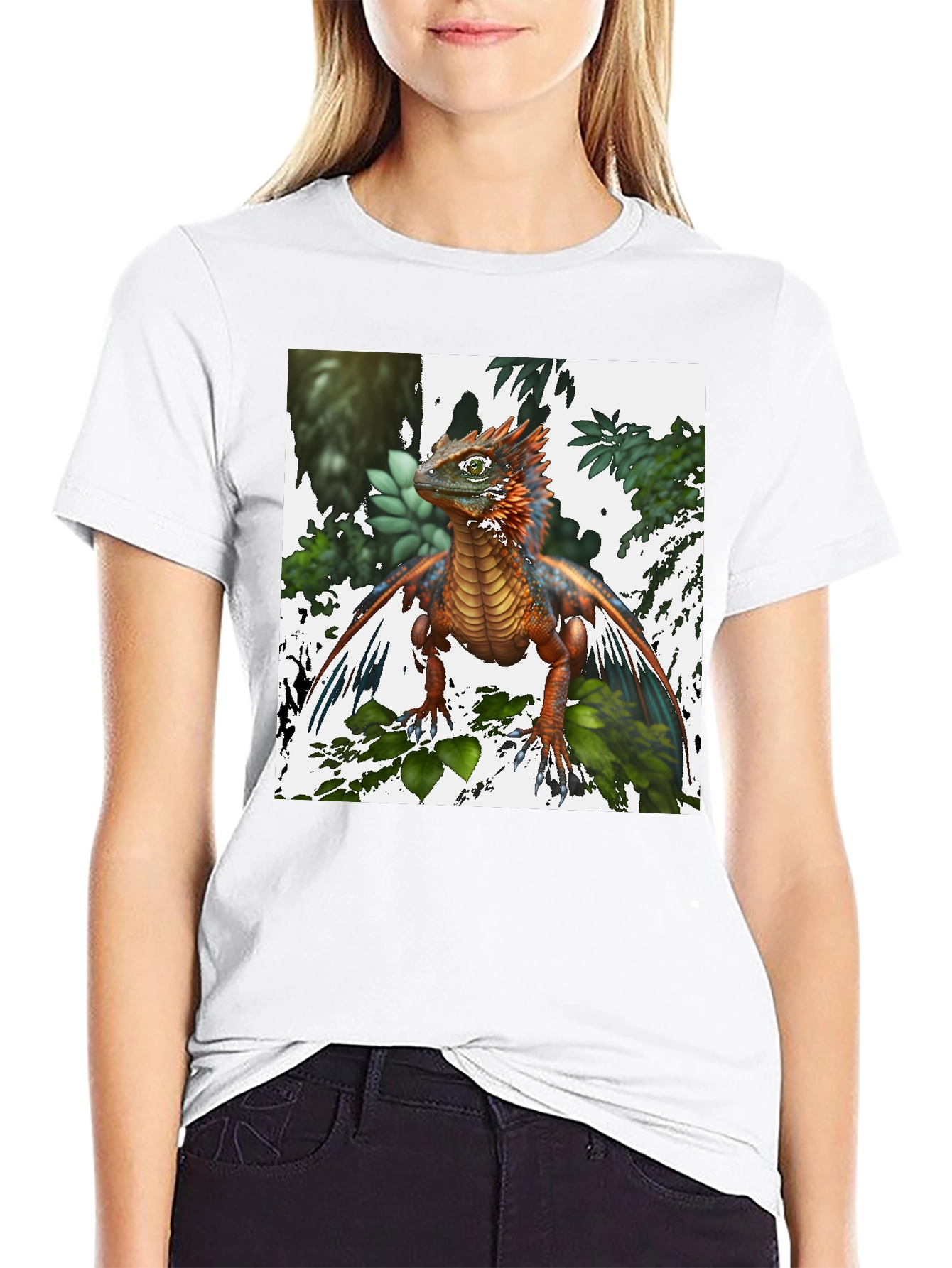 Fantasy Dragon Graphic Tee - Mens Black T-Shirt
