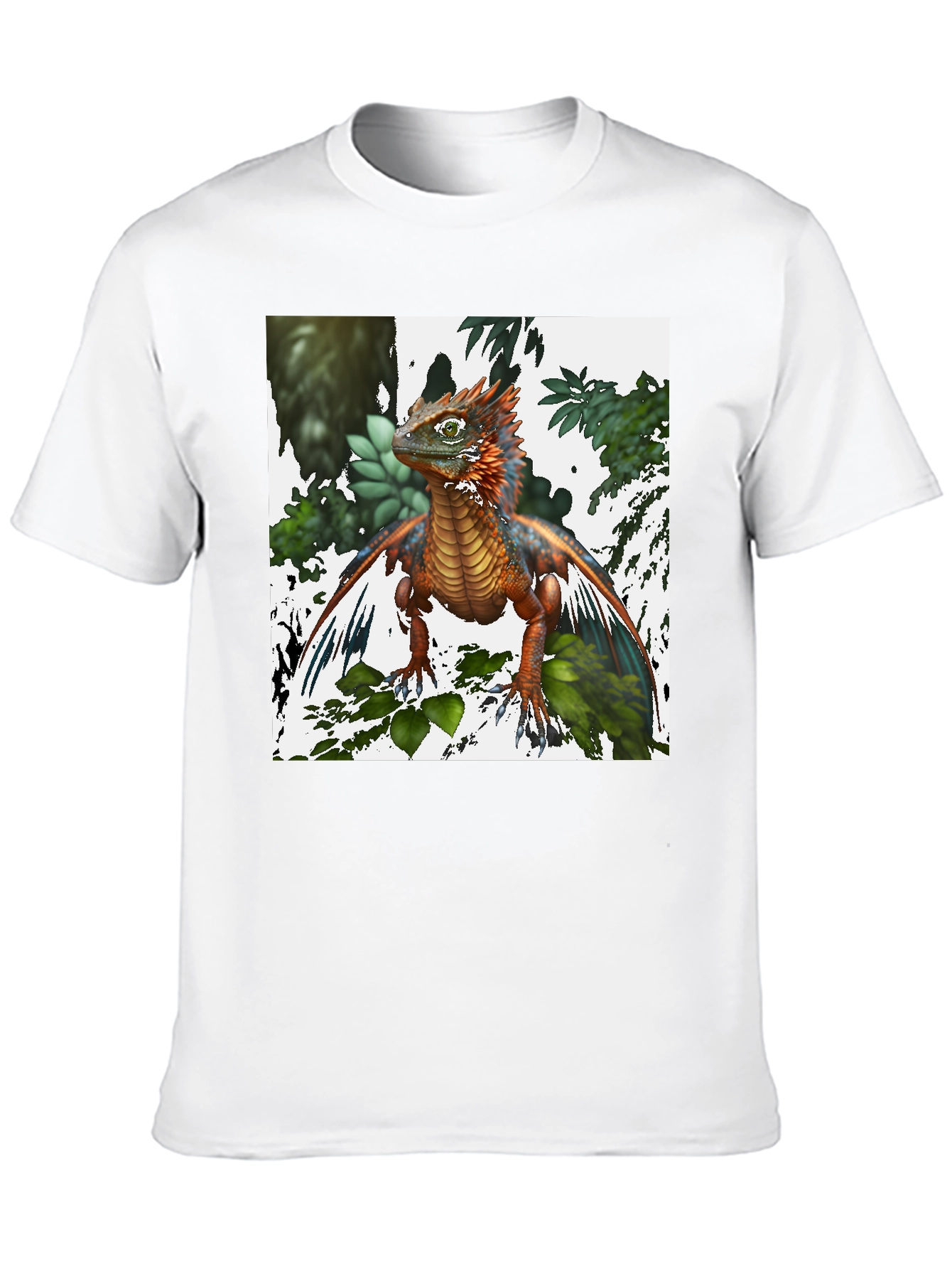 Fantasy Dragon Graphic Tee - Mens Black T-Shirt