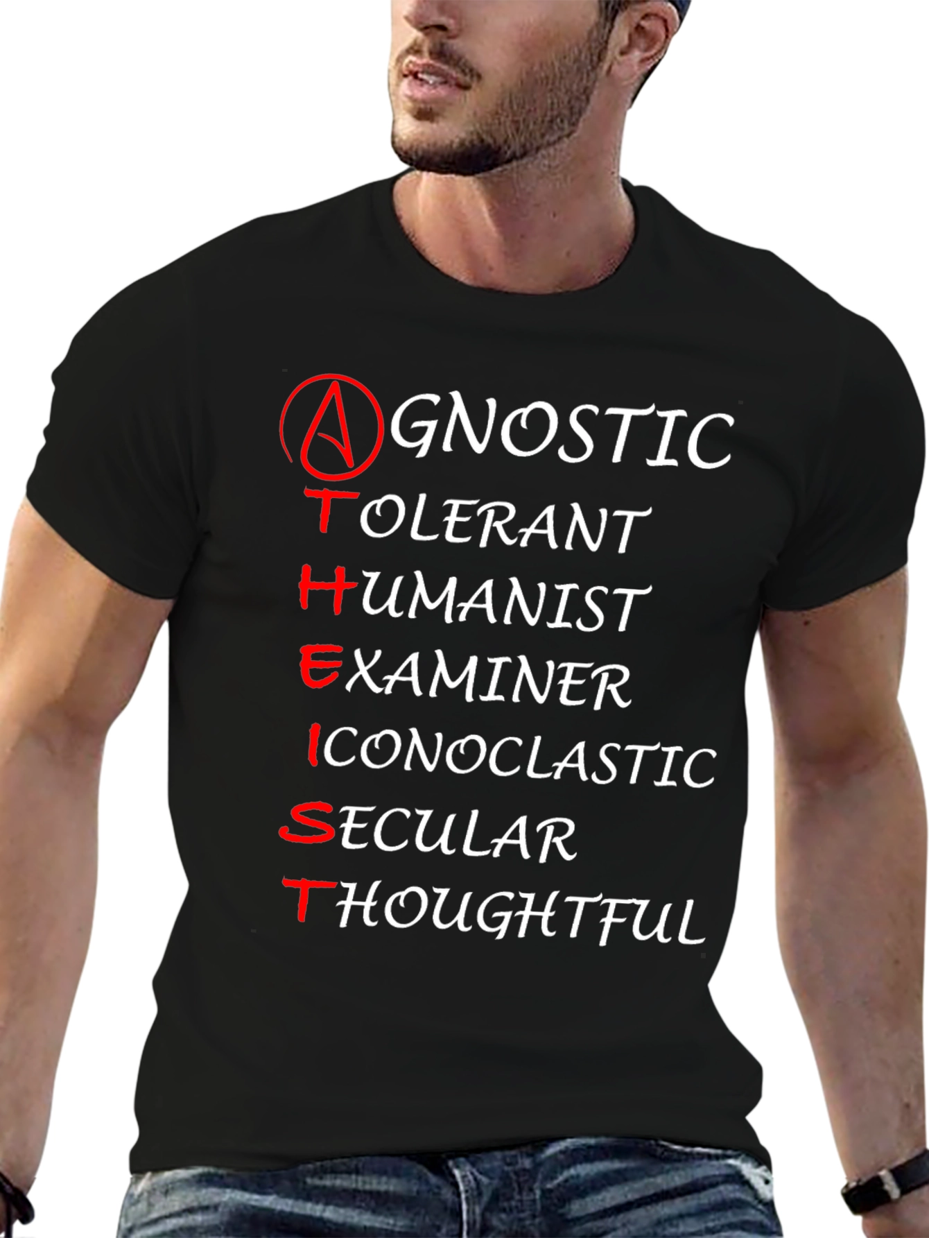 Atheist Agnostic Humanist T-Shirt - Examines Faith