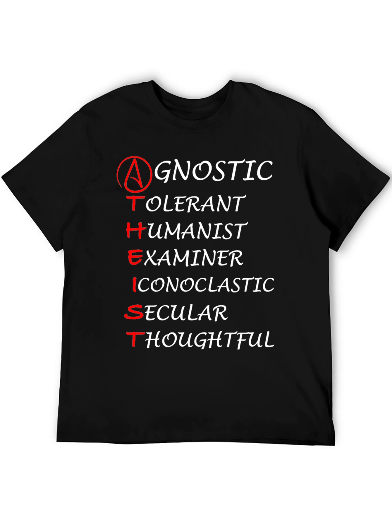 Atheist Agnostic Humanist T-Shirt - Examines Faith