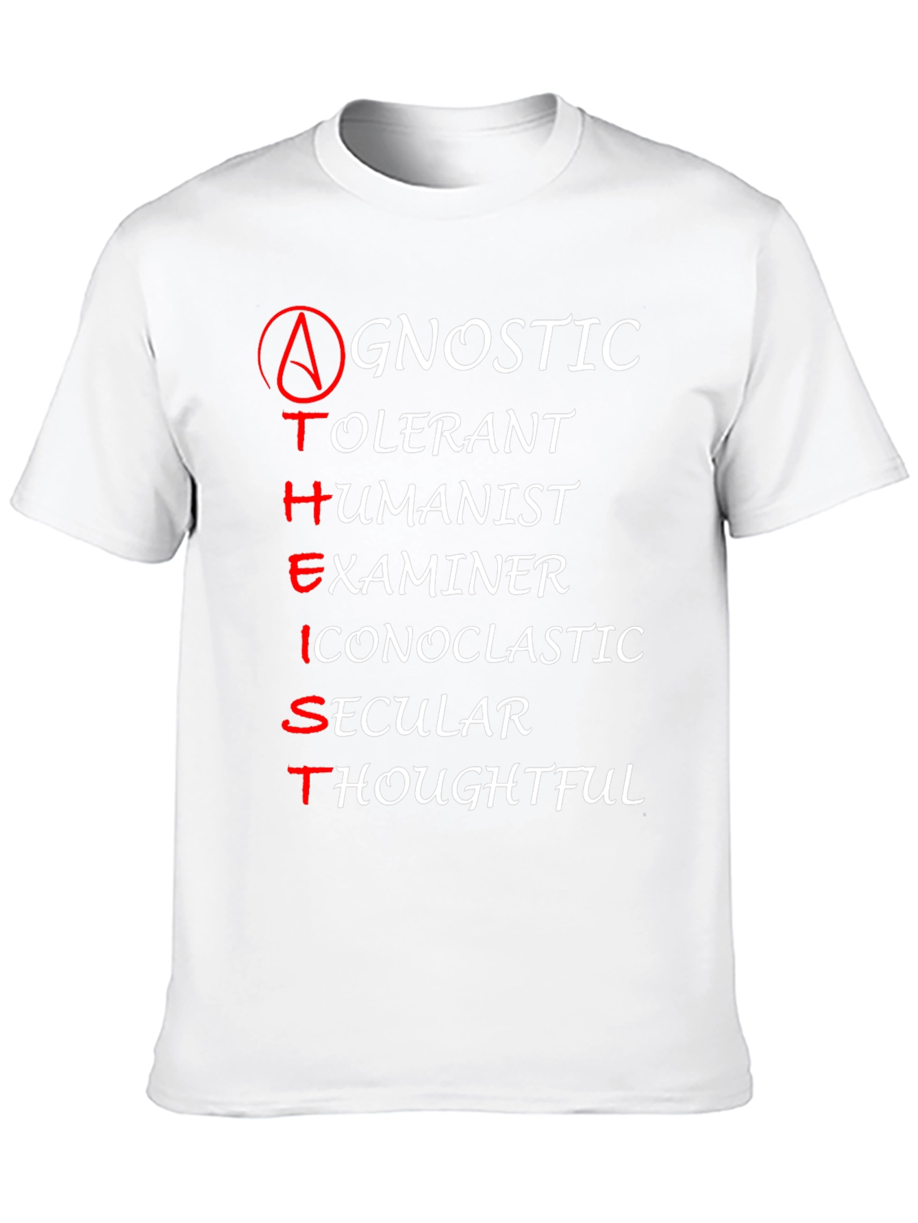 Atheist Agnostic Humanist T-Shirt - Examines Faith