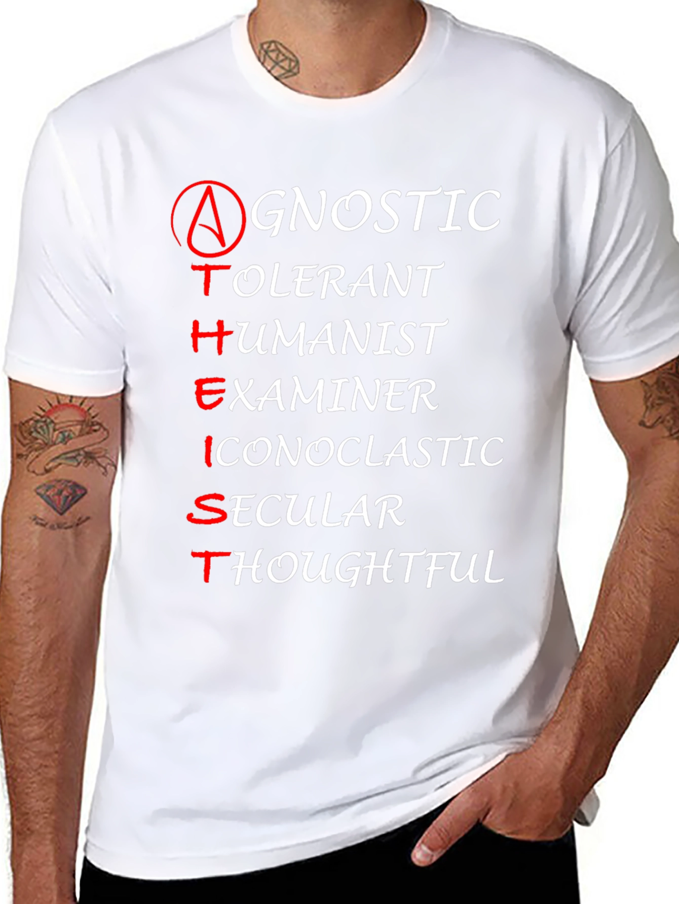 Atheist Agnostic Humanist T-Shirt - Examines Faith