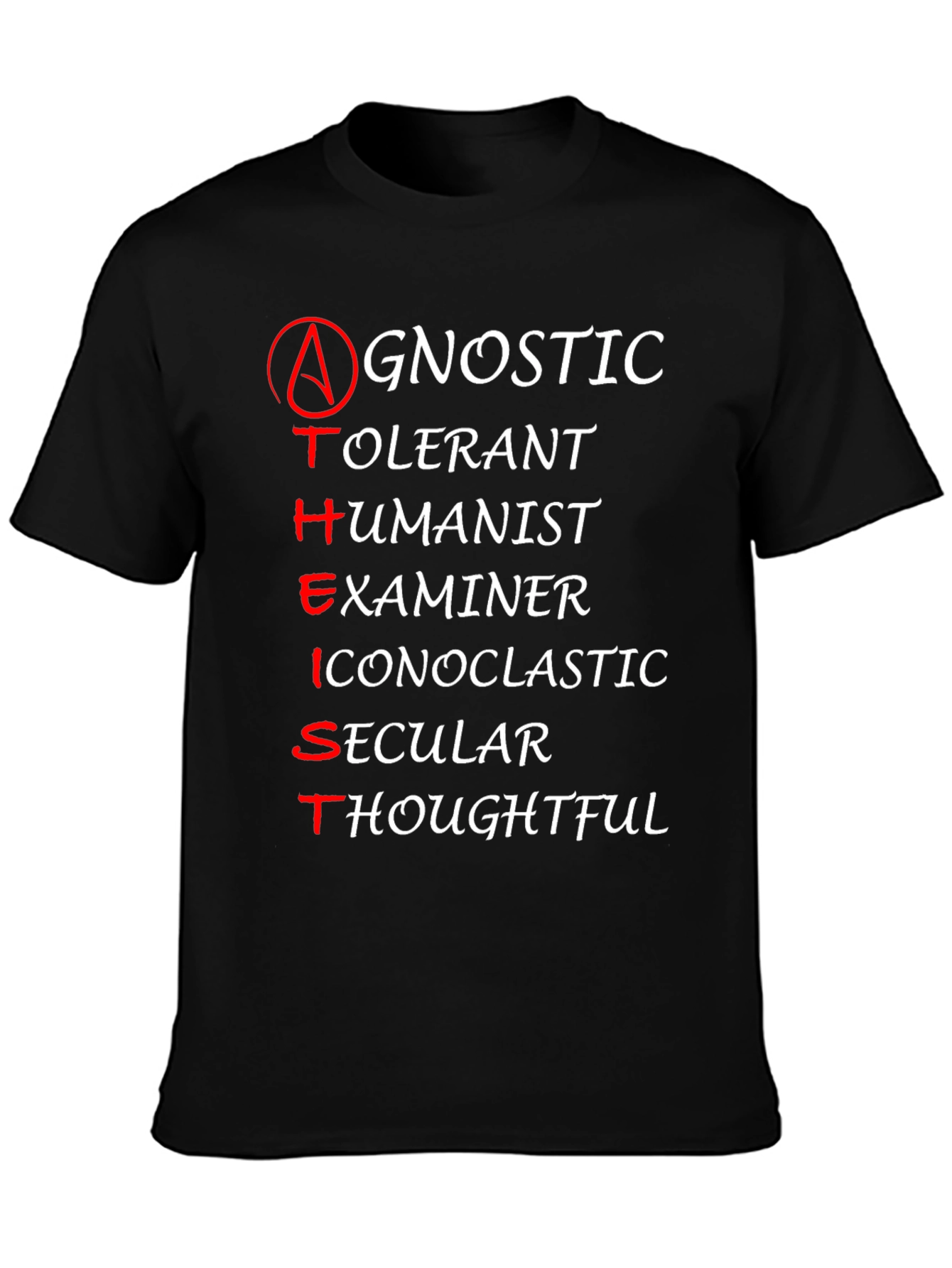 Atheist Agnostic Humanist T-Shirt - Examines Faith